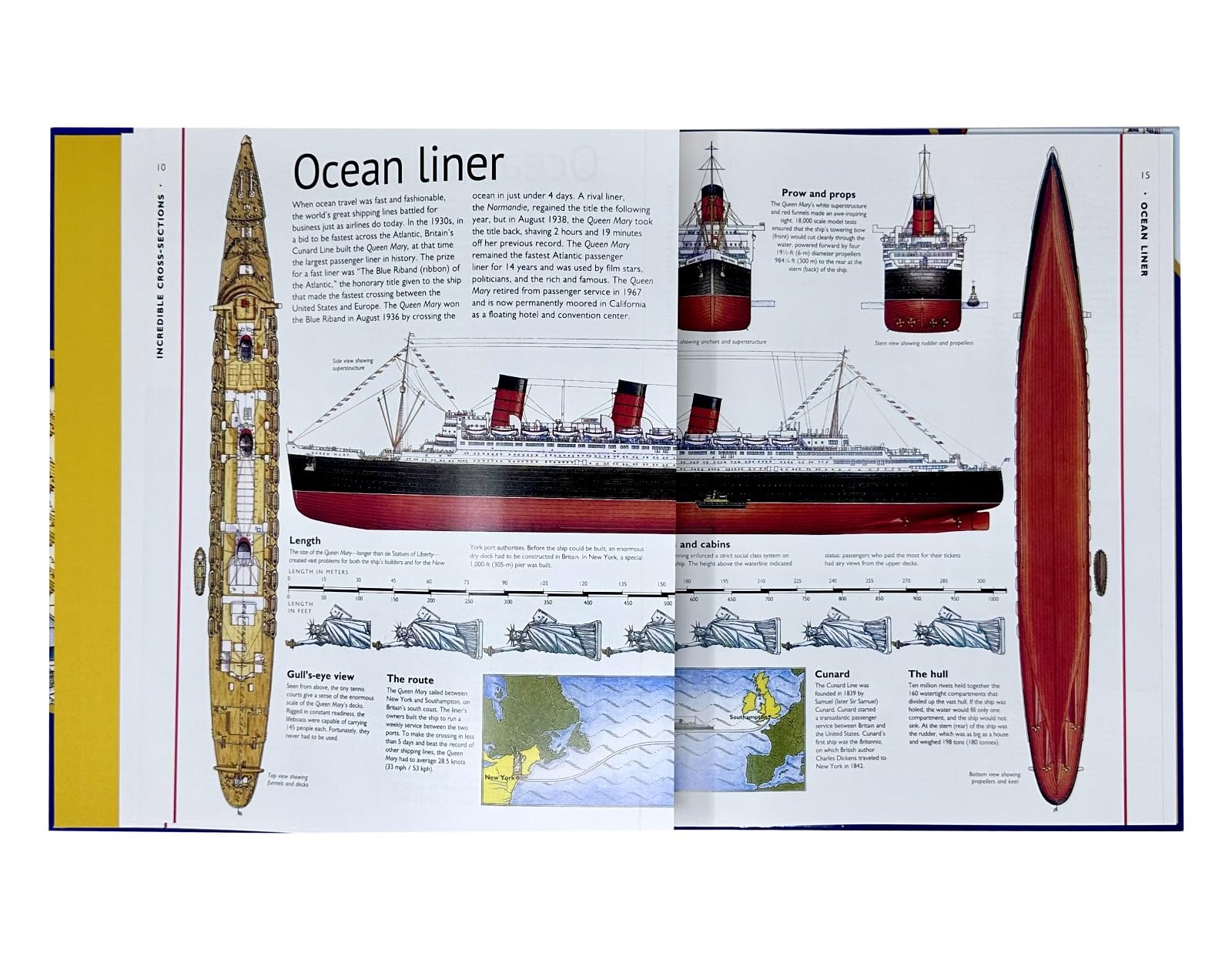 Six hardcover books from Stephen Biesty's Incredible Cross-Section Collection by DK Publishing, featuring detailed cross-section illustrations.
