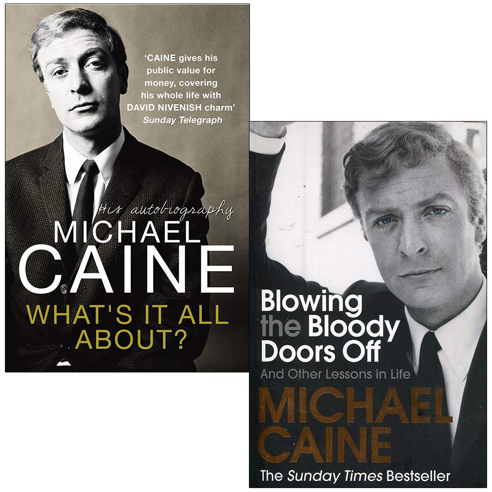Two paperback books from the Michael Caine Collection by Michael Caine, showcasing non-fiction content on a white background.