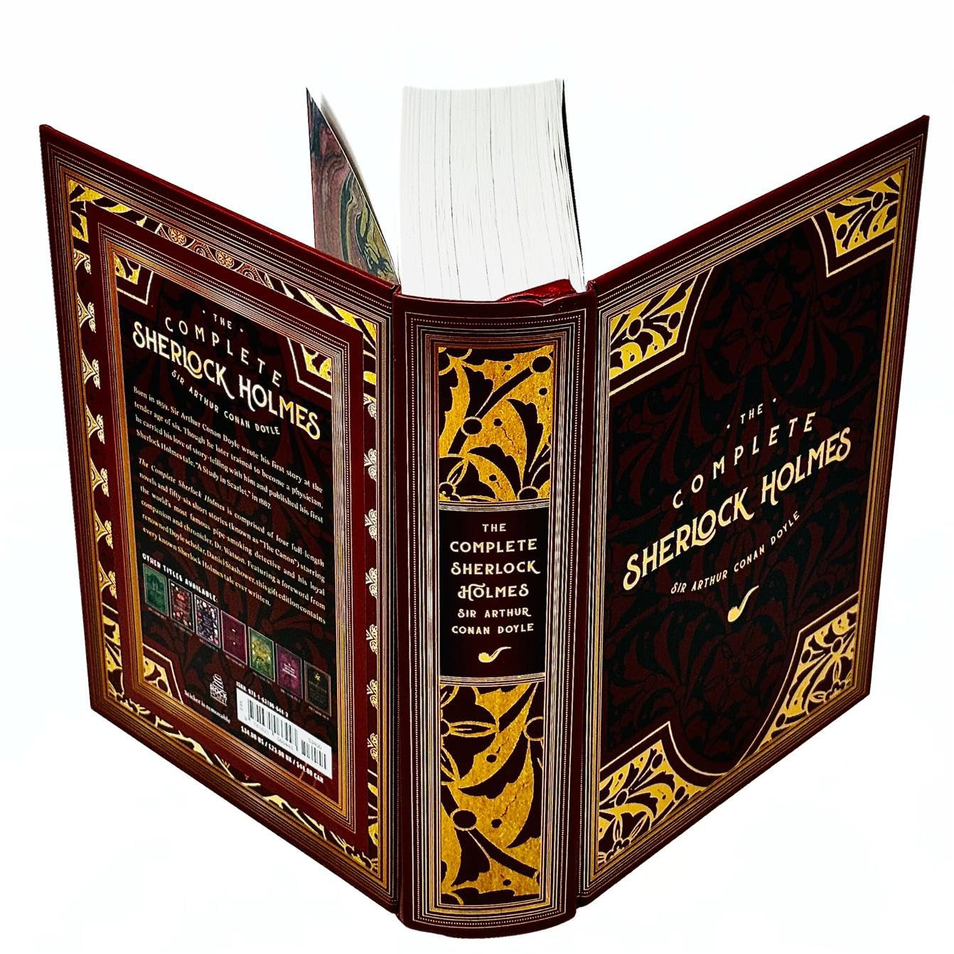 Hardback edition of "The Complete Sherlock Holmes" by Sir Arthur Conan Doyle, featuring a classic cover design.