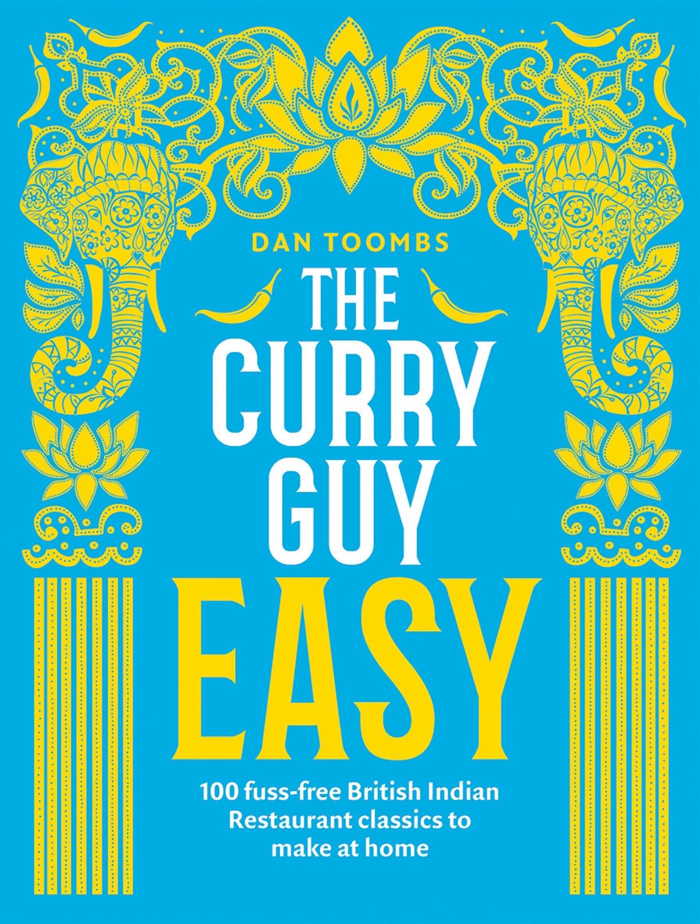 Paperback edition of "Curry Guy Easy" by Dan Toombs, showcasing a colorful curry dish on the cover.
