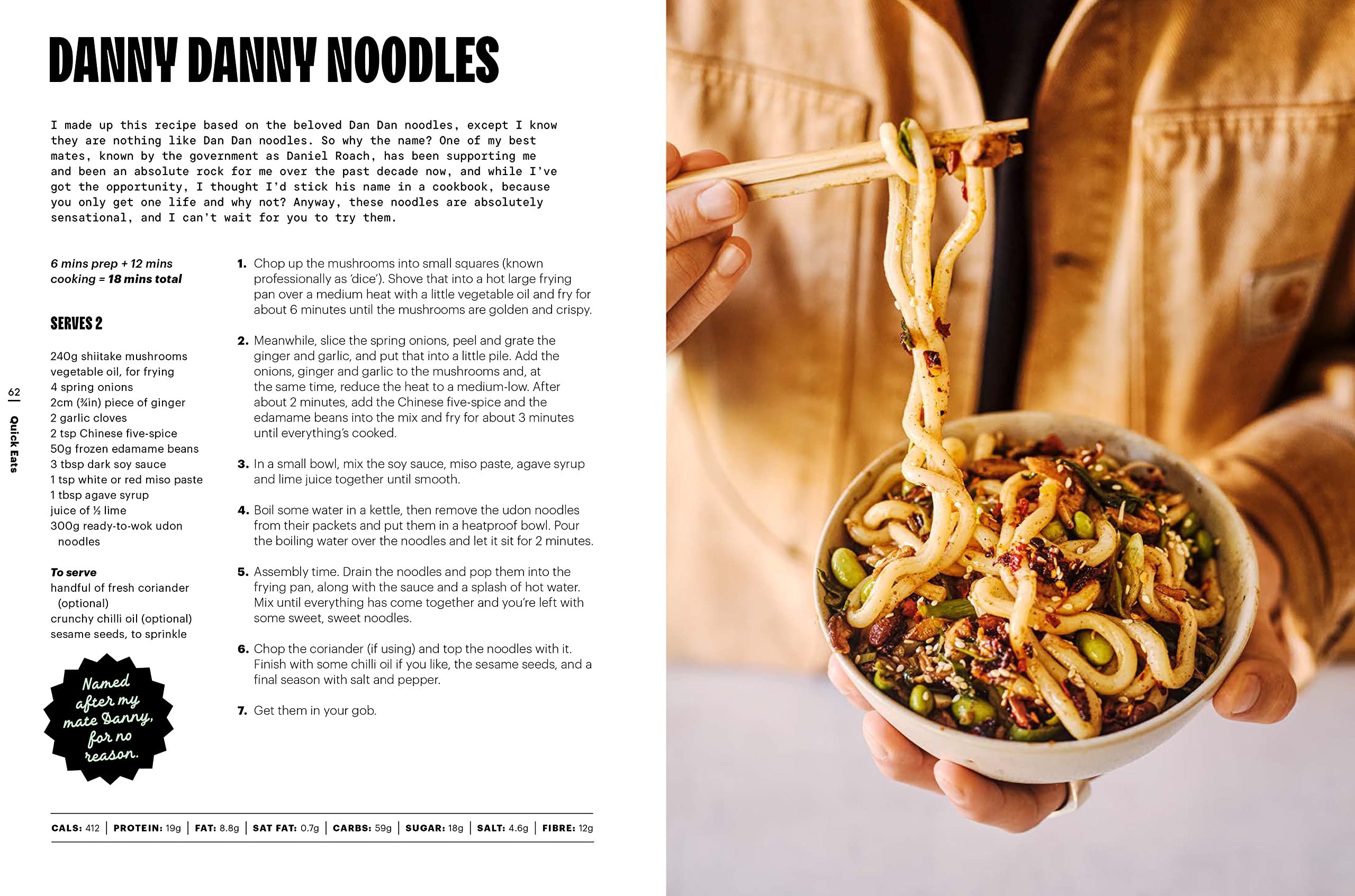 Hardback copy of "The 20-Minute Vegan" by Calum Harris, featuring a colorful cover with plant-based recipes.