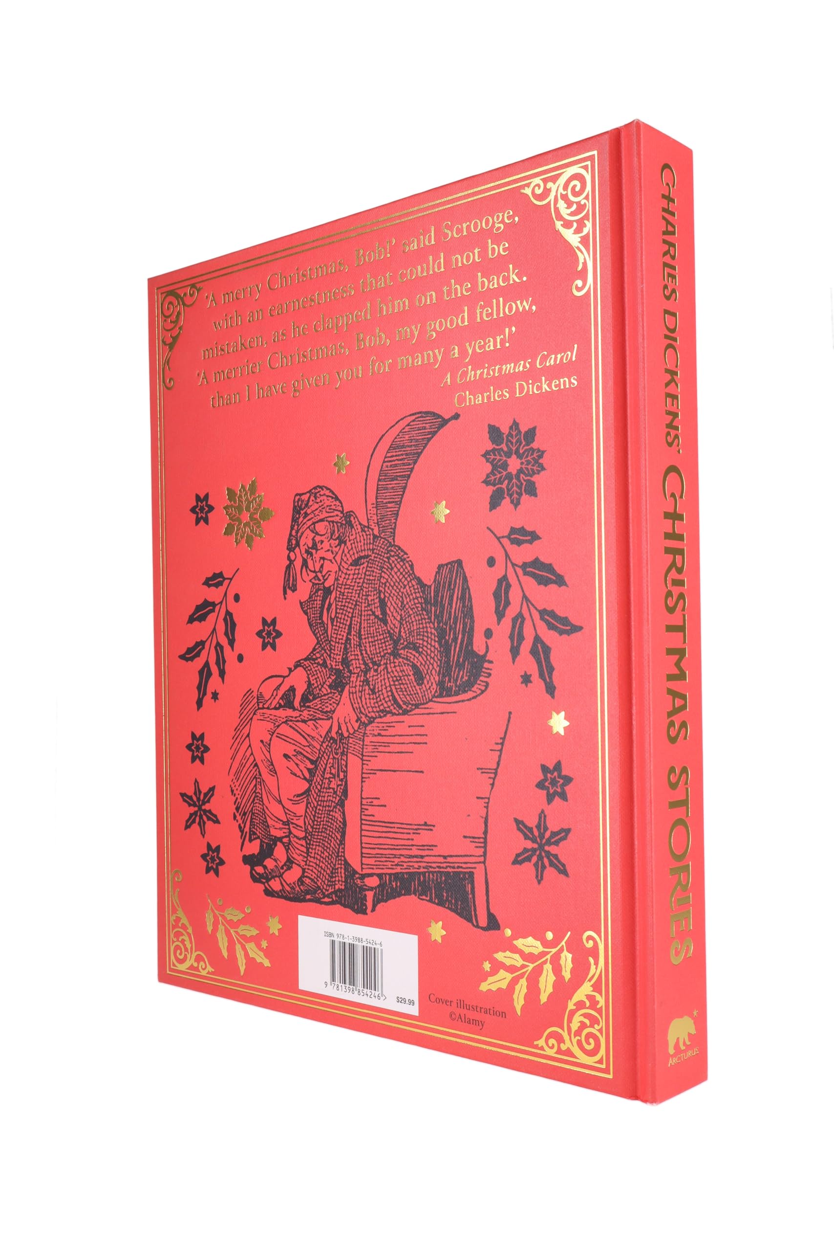 Hardback edition of Charles Dickens' Christmas Stories, featuring classic fiction cover design and author name.