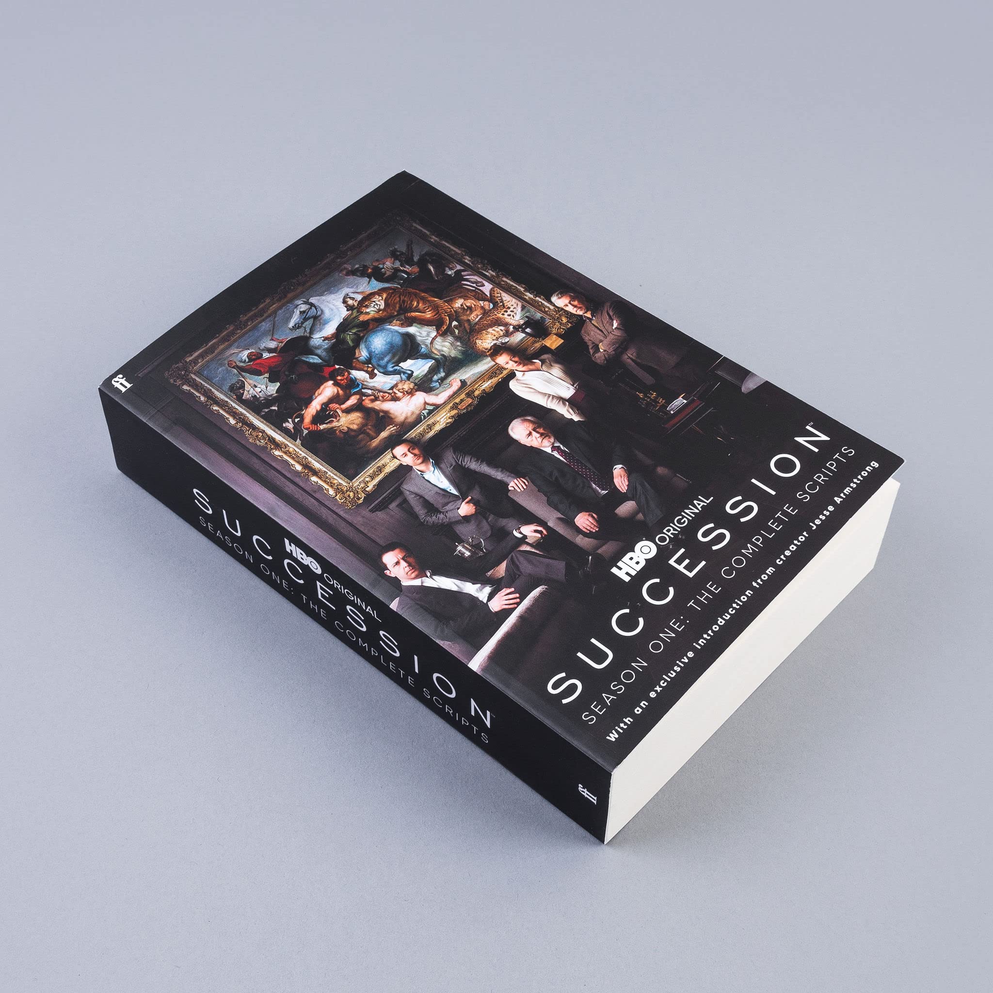 Complete scripts of Succession Season One by Jesse Armstrong in a paperback edition from Faber & Faber.