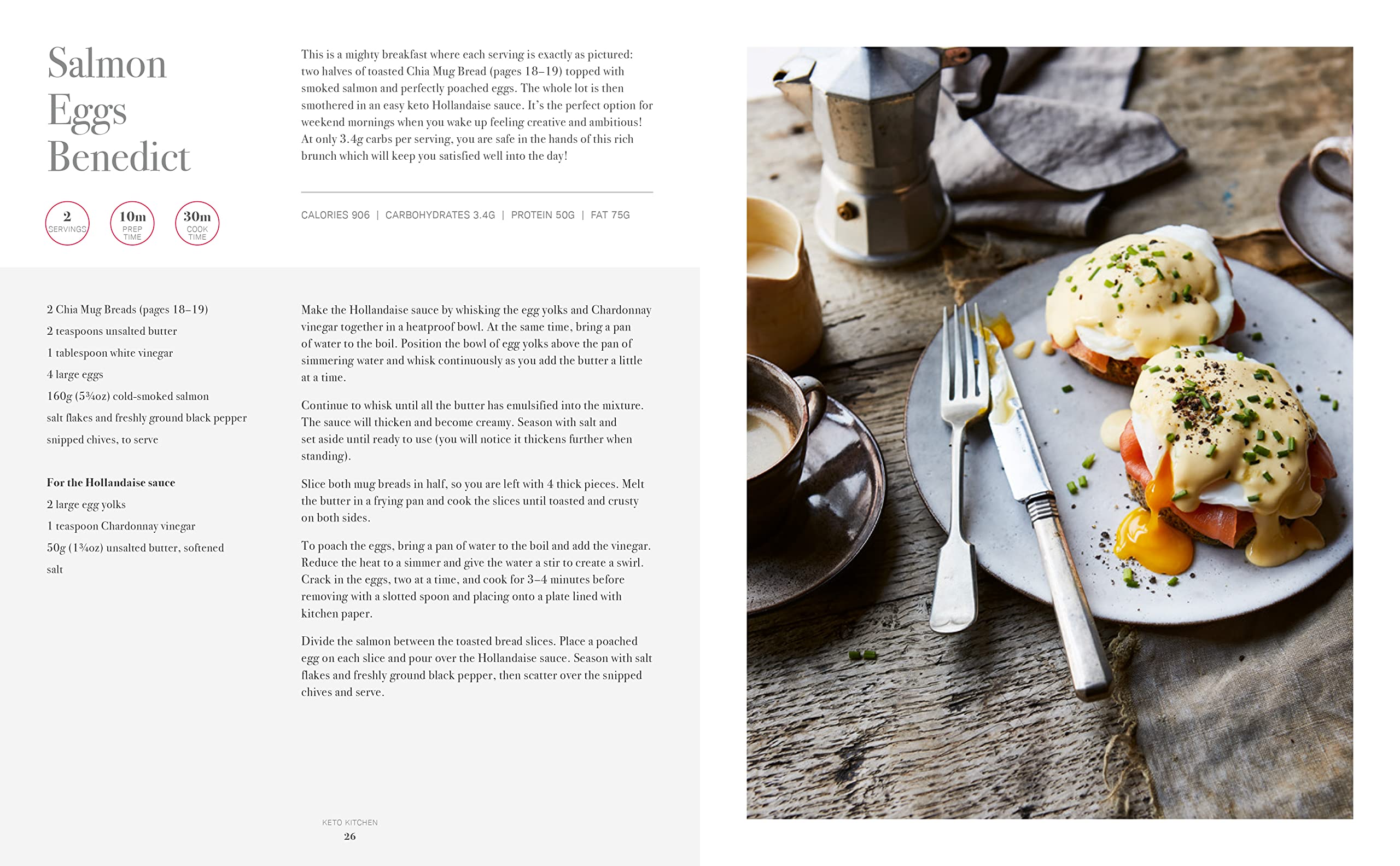 Keto Kitchen paperback by Monya Kilian Palmer featuring delicious recipes for energy and weight loss on a wooden table.