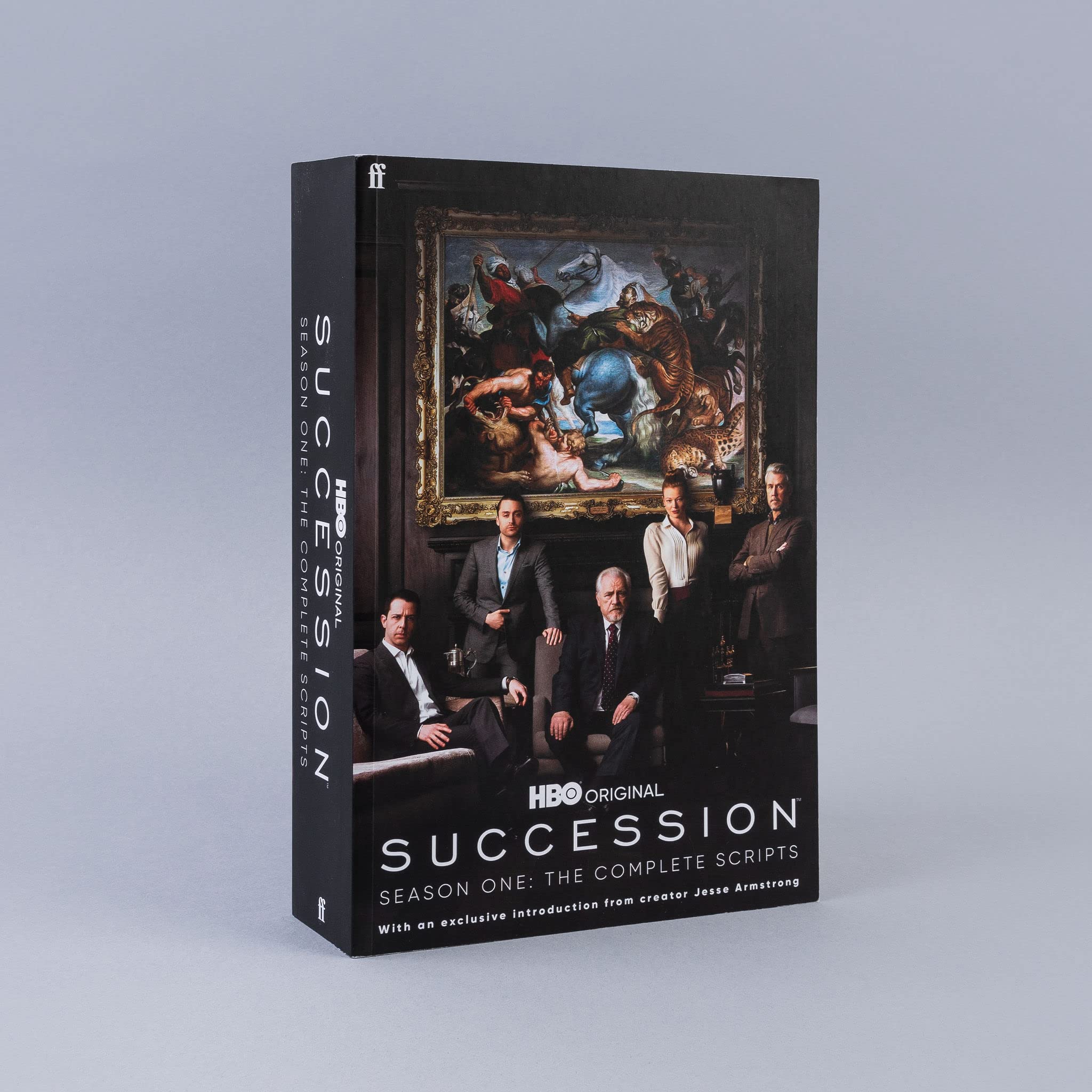 Complete scripts of Succession: Season One by Jesse Armstrong in a paperback format, published by Faber & Faber.