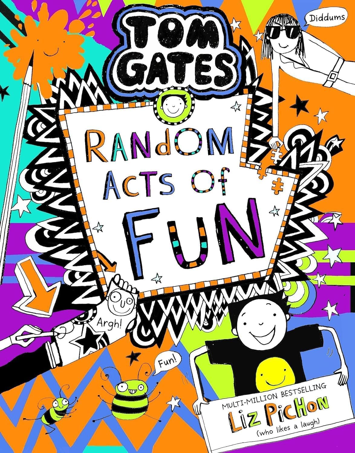 Tom Gates Series by Liz Pichon, 5 paperback books collection set for ages 8-12, featuring colorful covers and illustrations.