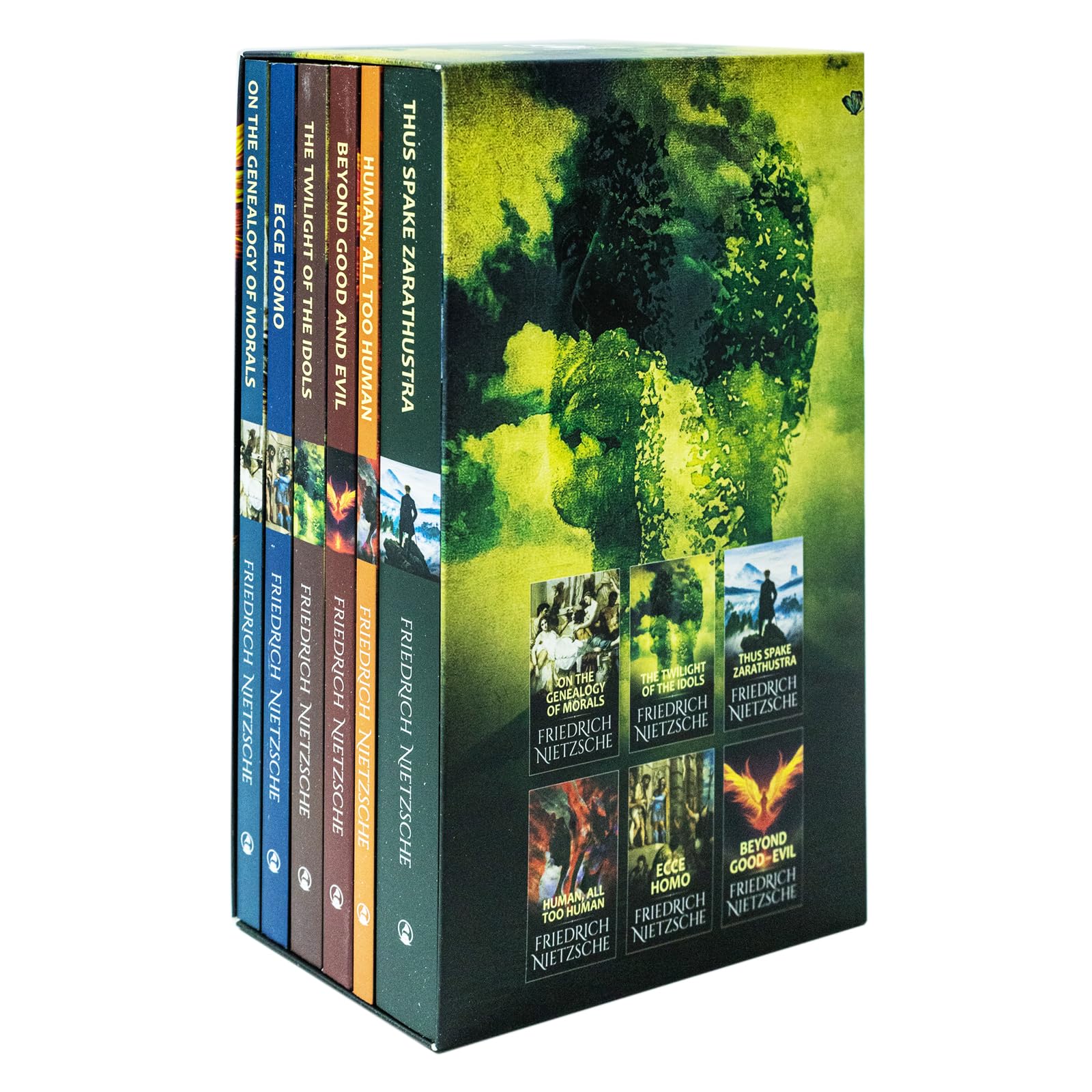 Complete set of Friedrich Nietzsche's classic works in paperback, featuring six books by Friedrich Nietzsche in a collectible edition.