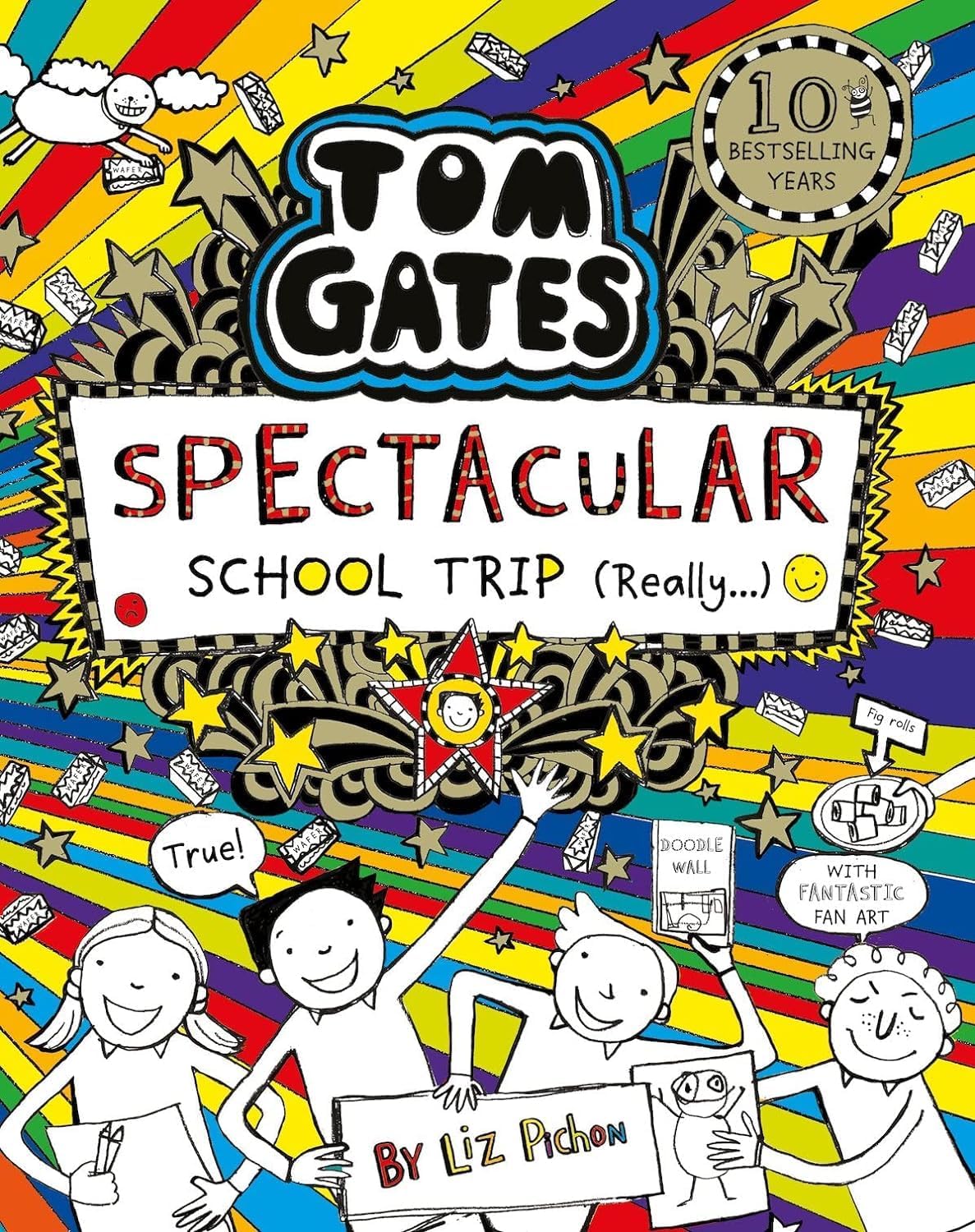 Tom Gates Series 5 books collection set by Liz Pichon, featuring colorful paperback covers, for ages 8-12.