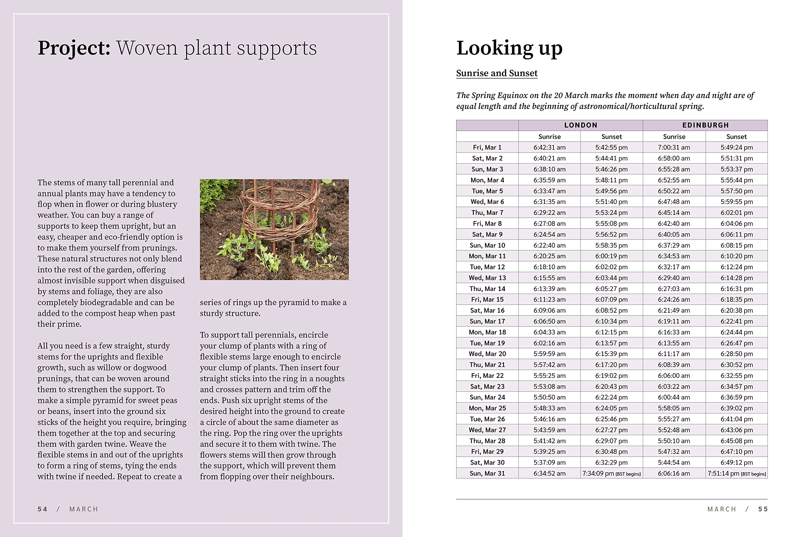 Hardback RHS Garden Almanac 2024 by RHS featuring vibrant garden illustrations and informative gardening tips.