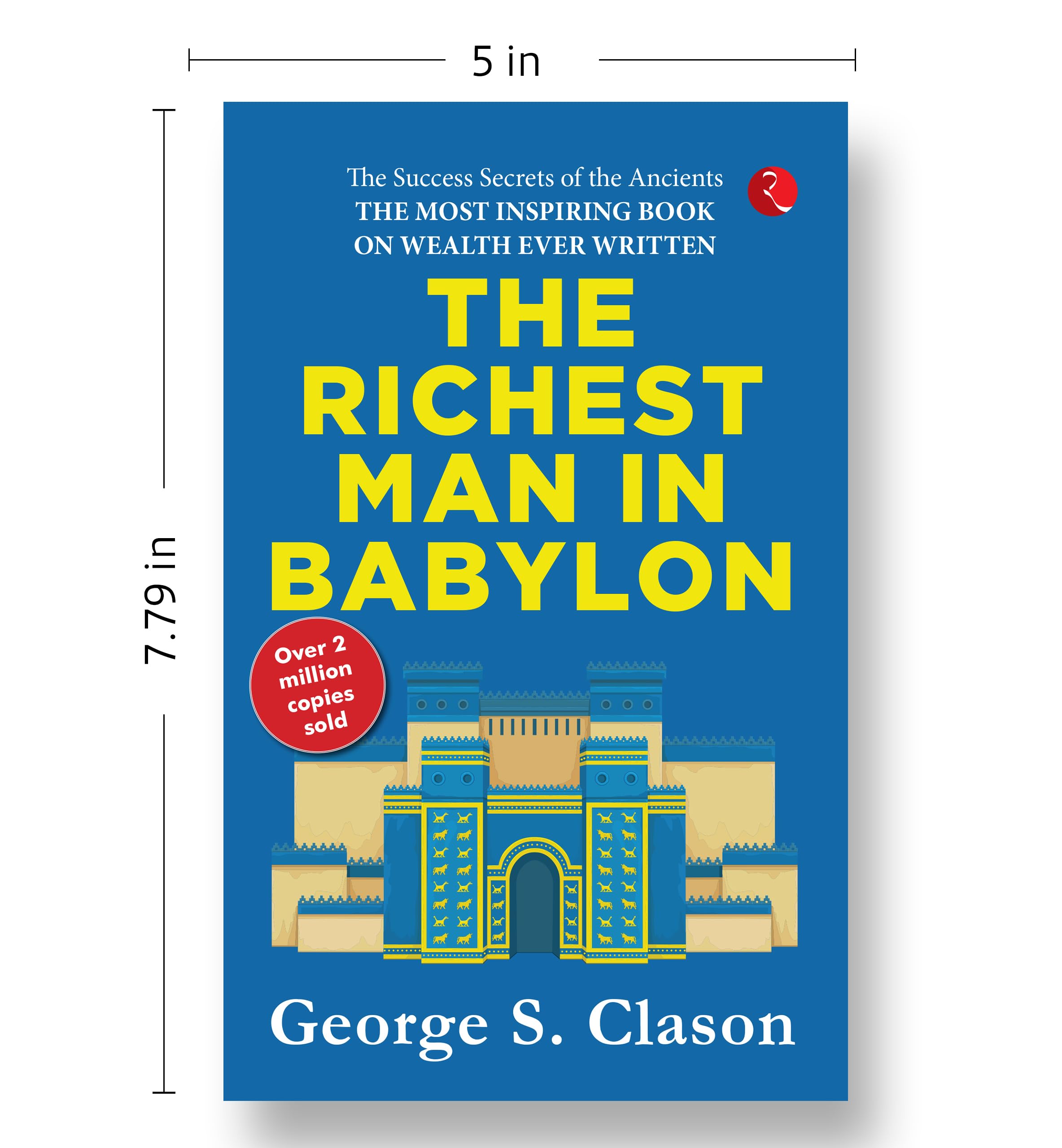 Paperback copy of "The Richest Man in Babylon" by George S. Clason, published by Rupa Publications India.