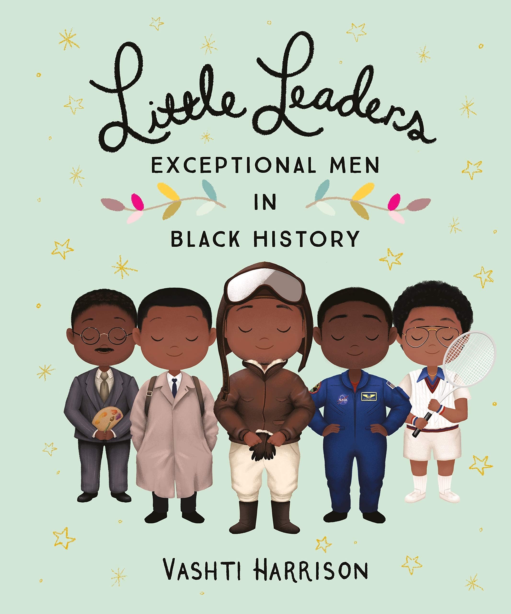Three paperback books from the "Little Leaders" collection by Vashti Harrison for ages 4-8, featuring colorful covers.