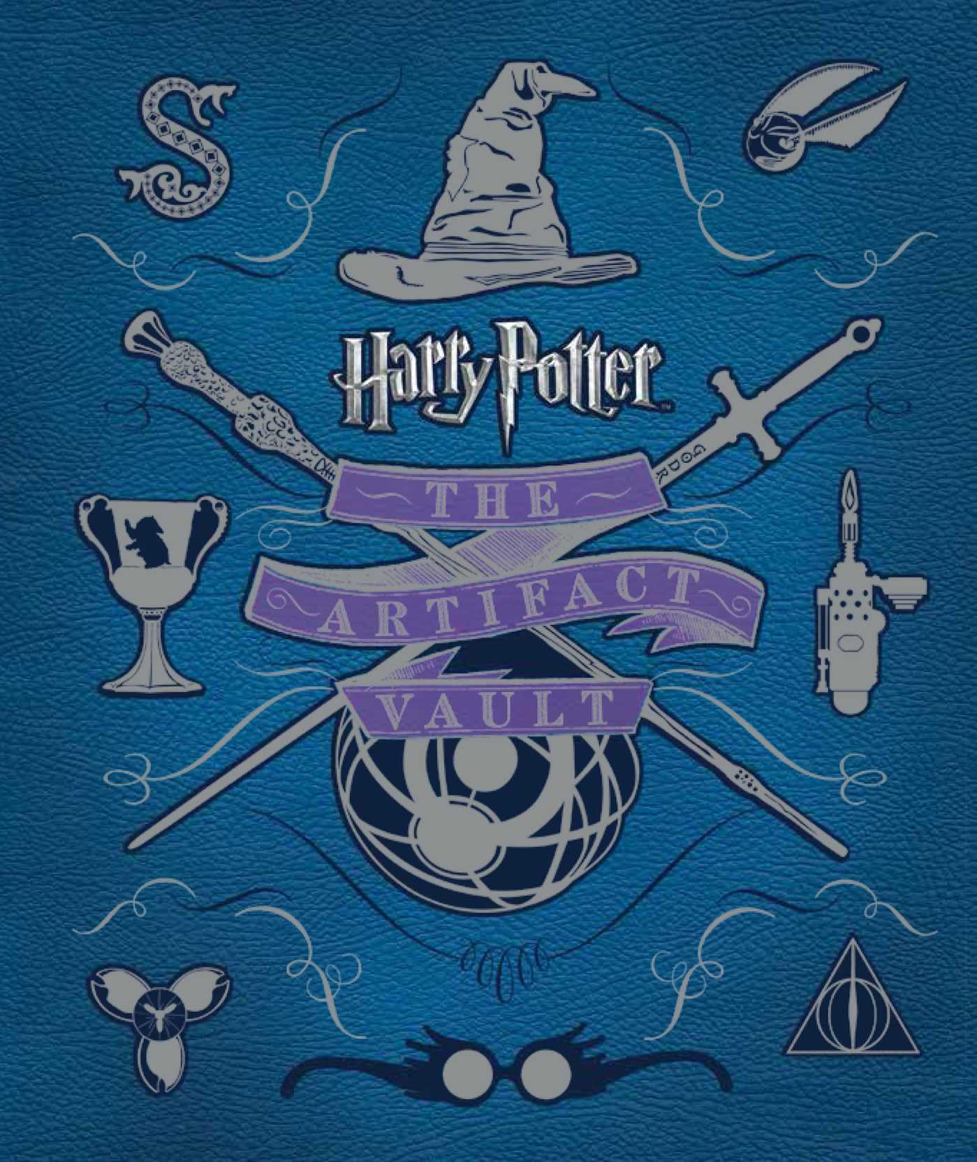 Hardback edition of "Harry Potter: The Artifact Vault" by Jody Revenson, featuring detailed artifact illustrations.
