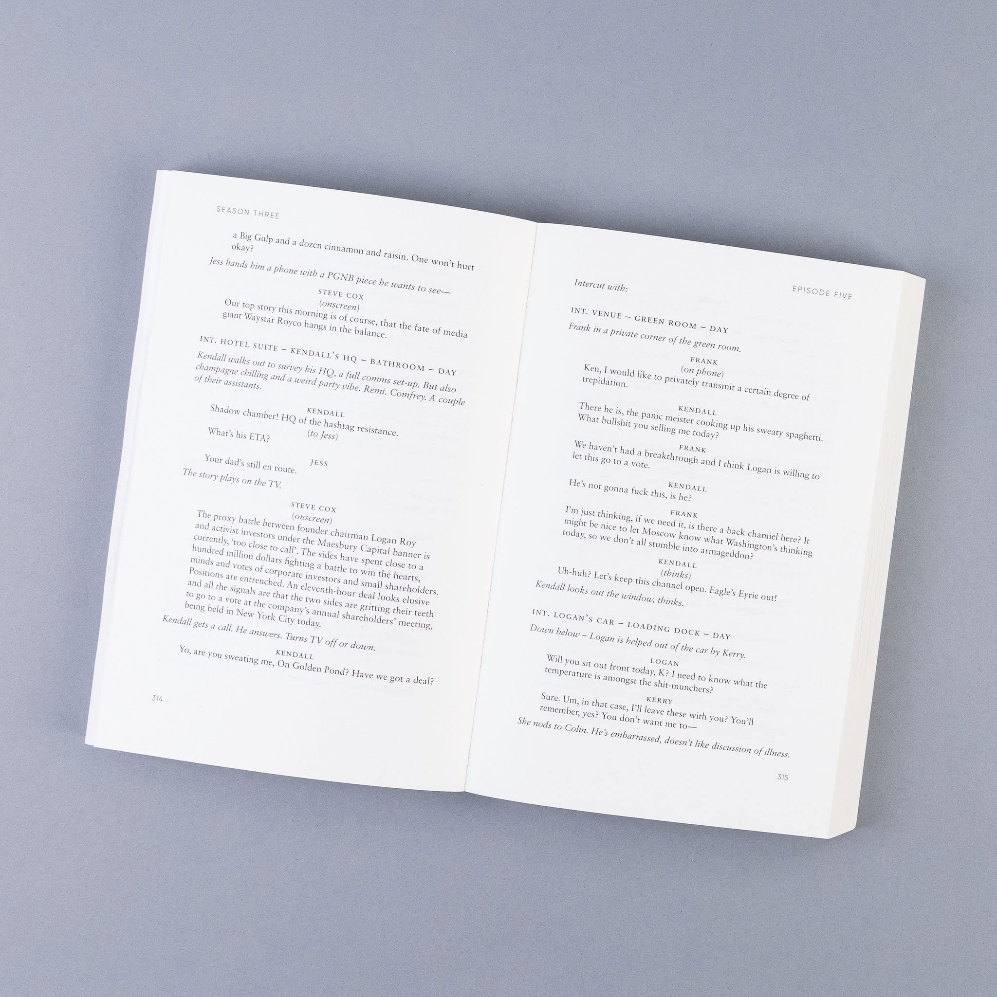 Succession Season 3 complete scripts by Jesse Armstrong, Faber & Faber paperback with a detailed cover design.