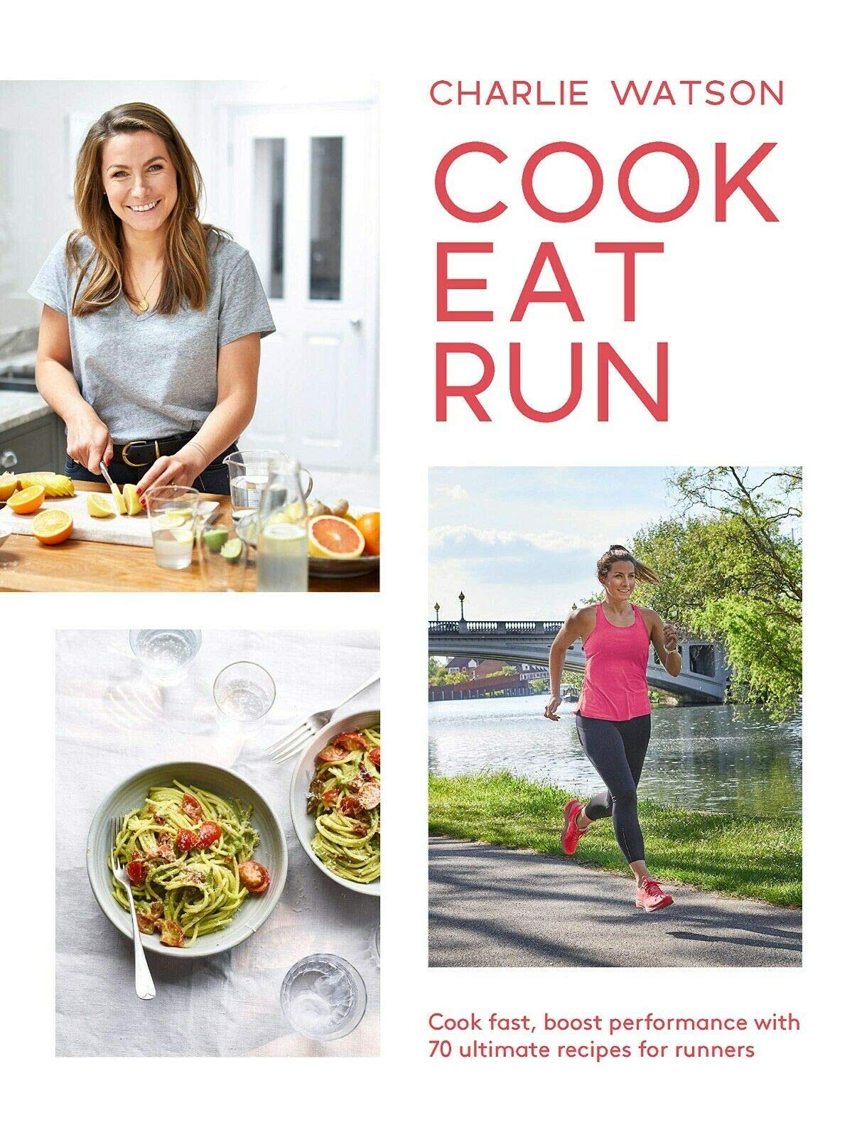 Cook Eat Run by Charlie Watson, 2 paperback books collection set, showcasing healthy recipes and fitness tips.