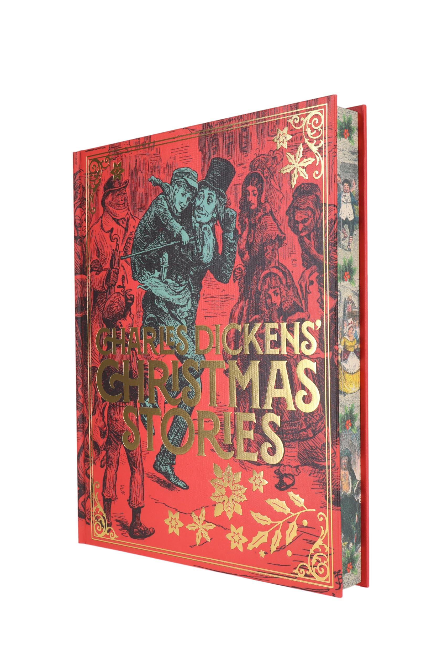 Hardback edition of "Christmas Stories" by Charles Dickens, featuring a classic book cover design and rich illustrations.