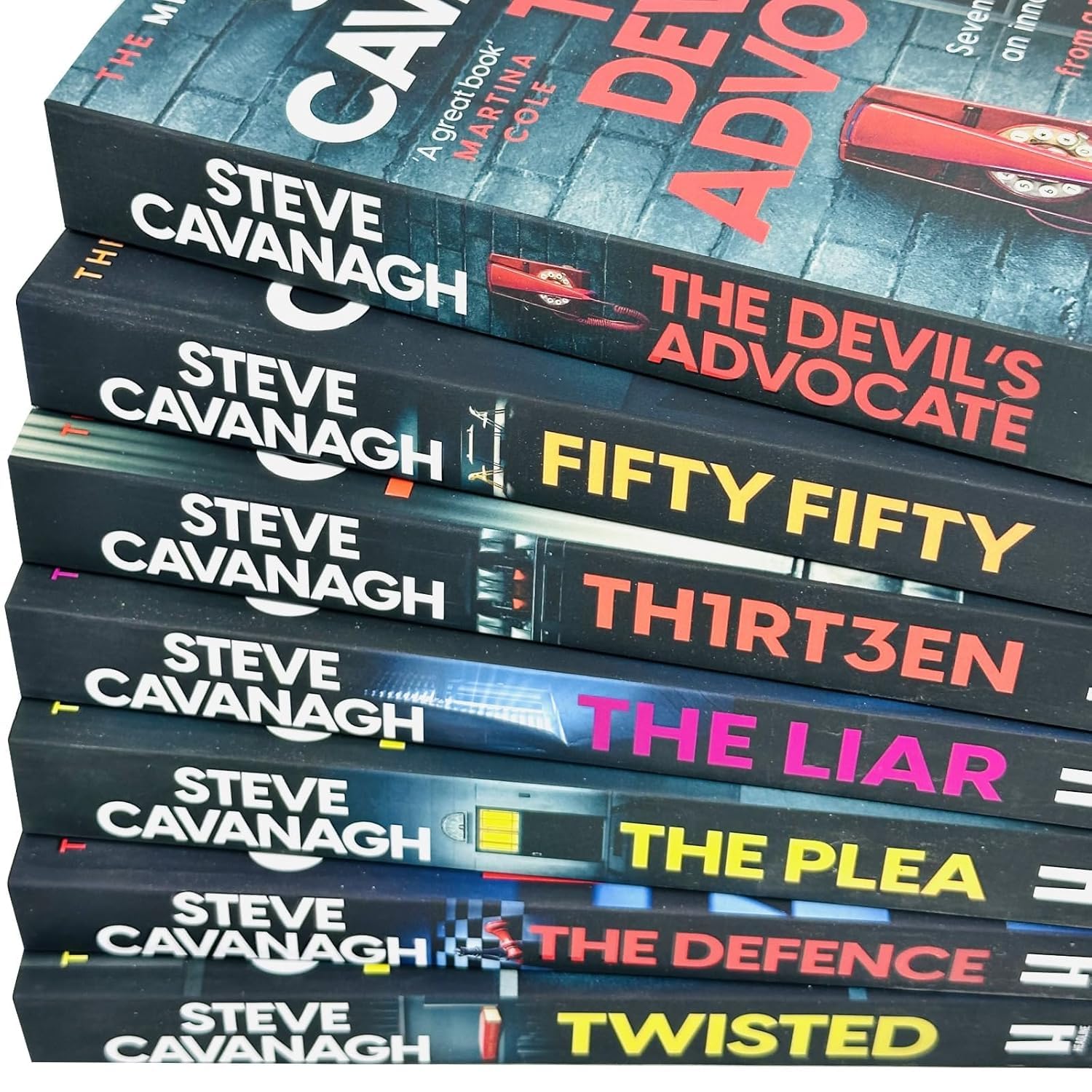 Seven paperback books from the Eddie Flynn Series by Steve Cavanagh, fiction collection set published by Orion Ltd.