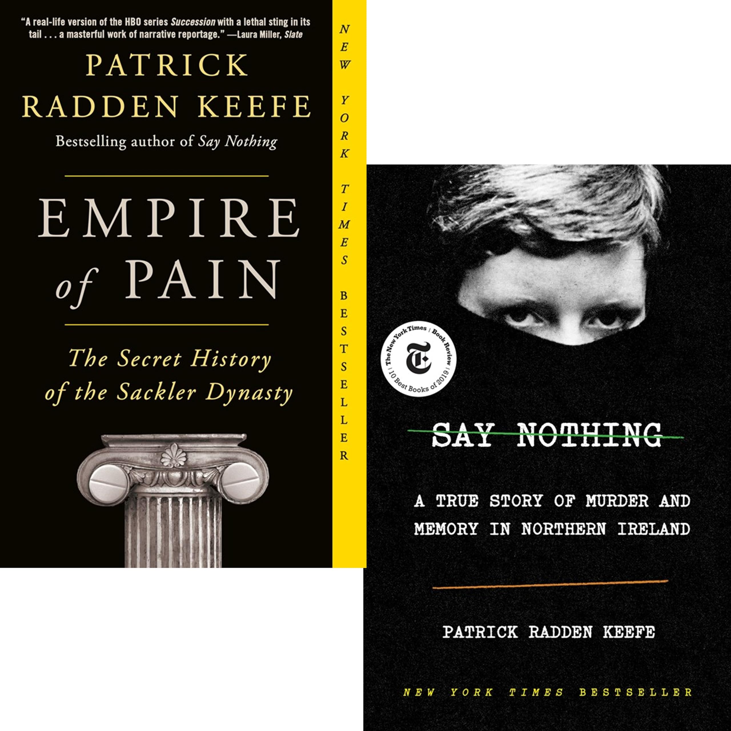 Patrick Radden Keefe 2 Books Collection Set in paperback, featuring the author's works on a neutral background.