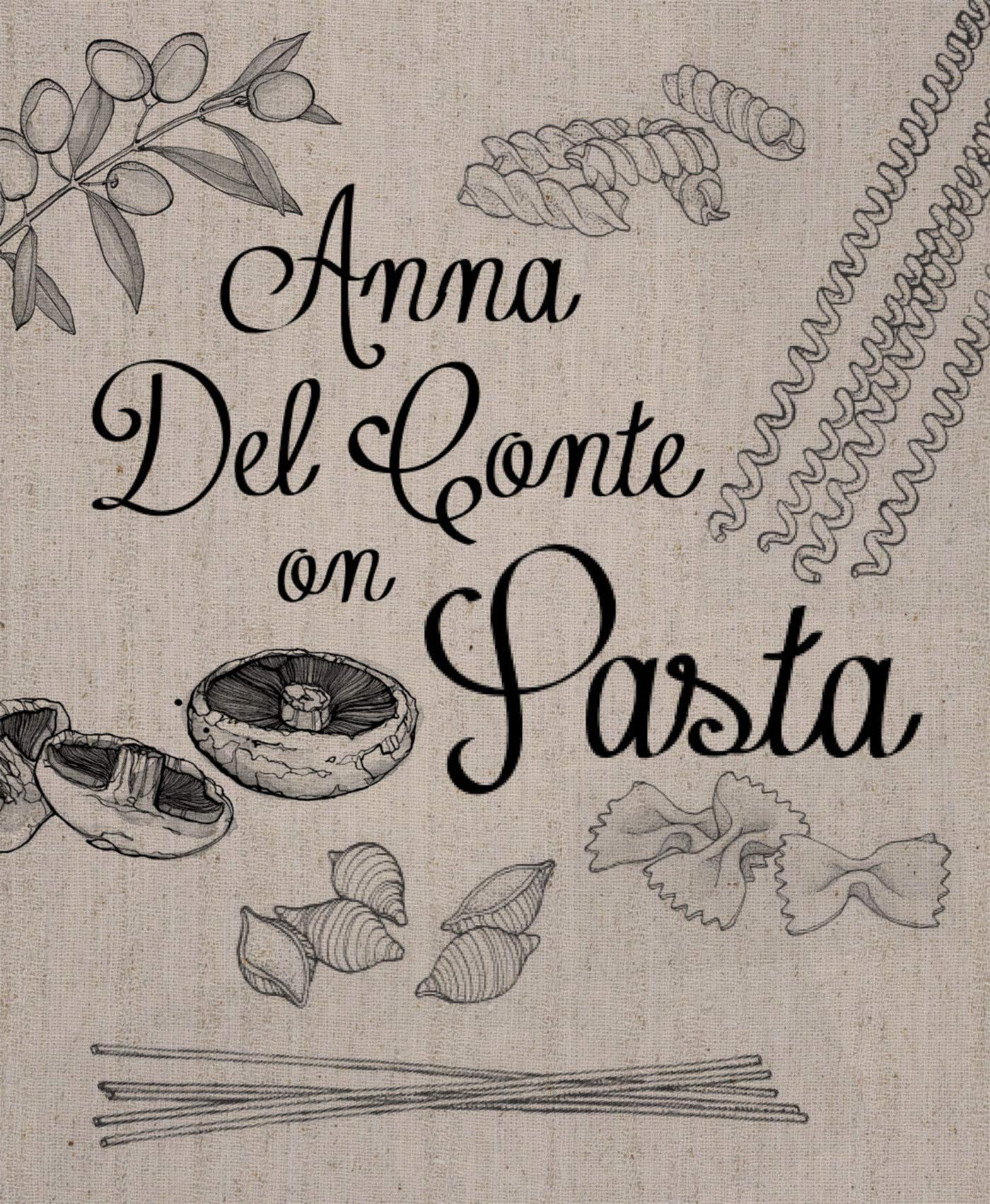 Anna Del Conte hardback book collection set featuring two non-fiction titles on a wooden surface.