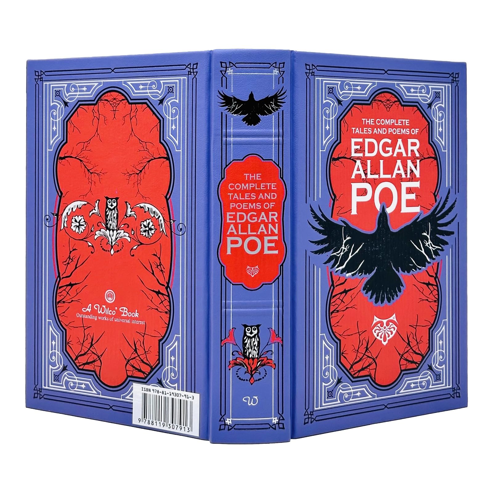 Hardback edition of Complete Tales and Poems by Edgar Allan Poe, featuring classic fiction cover design.