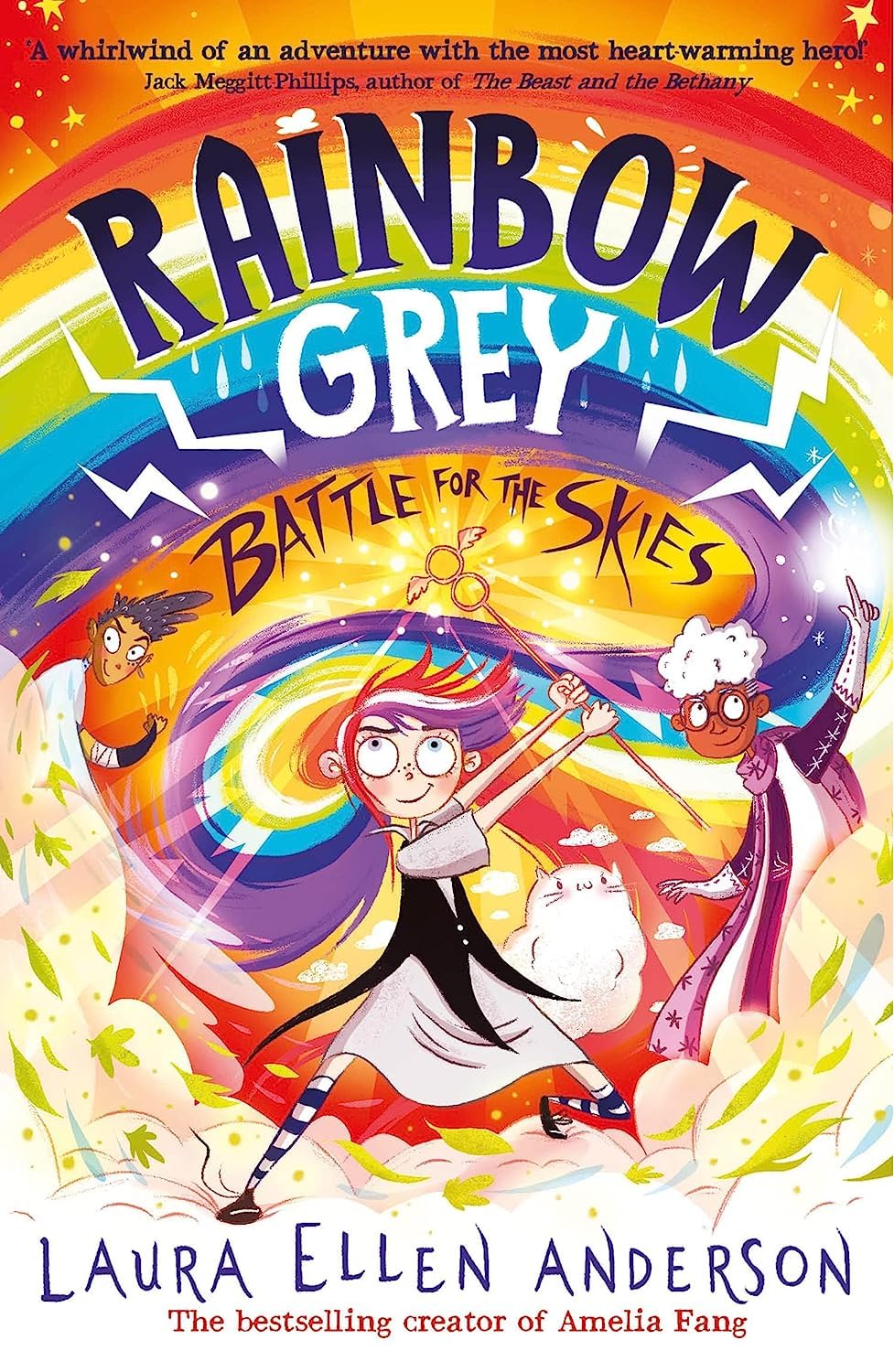 Rainbow Grey by Laura Ellen Anderson 3-book collection set for ages 7-9 in paperback with colorful illustrated covers.