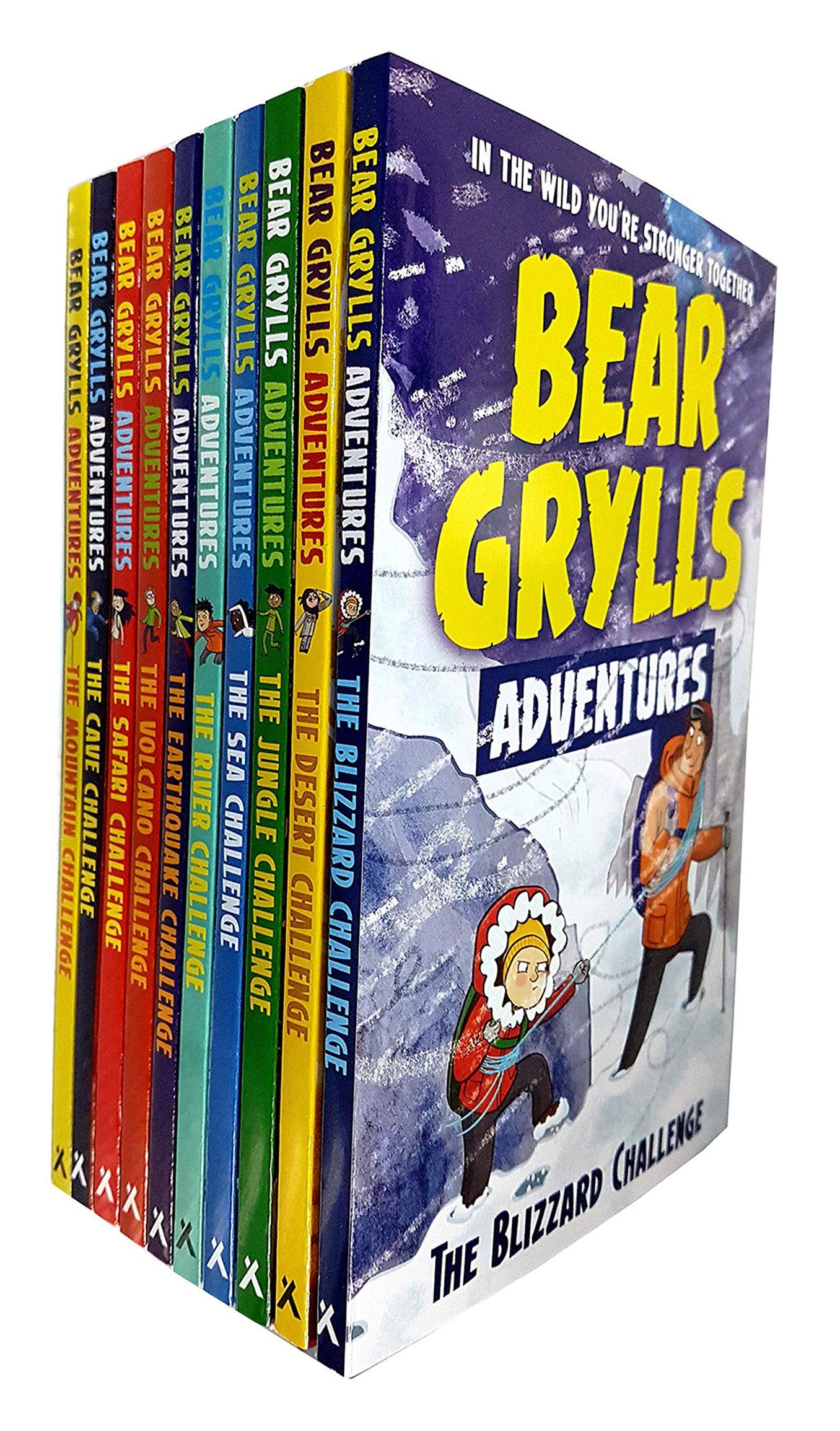 Bear Grylls Adventure Collection 10 paperback books set featuring thrilling fiction adventures by Bear Grylls.