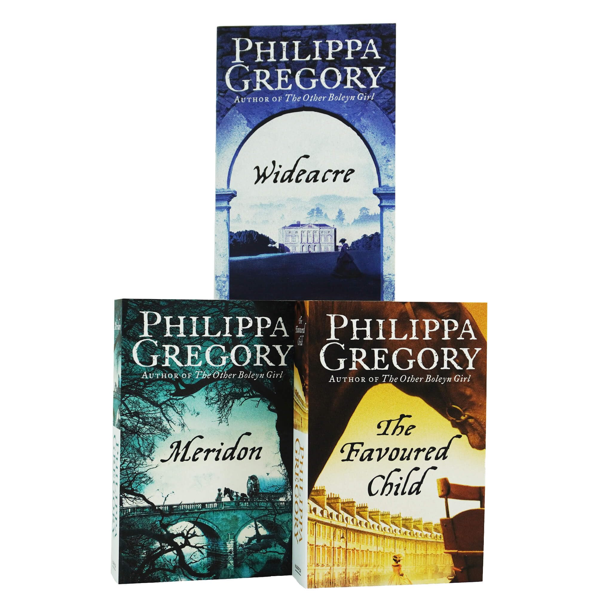 Three paperback books from the Wideacre Series by Philippa Gregory, fiction collection published by Washington Square Press Ltd.