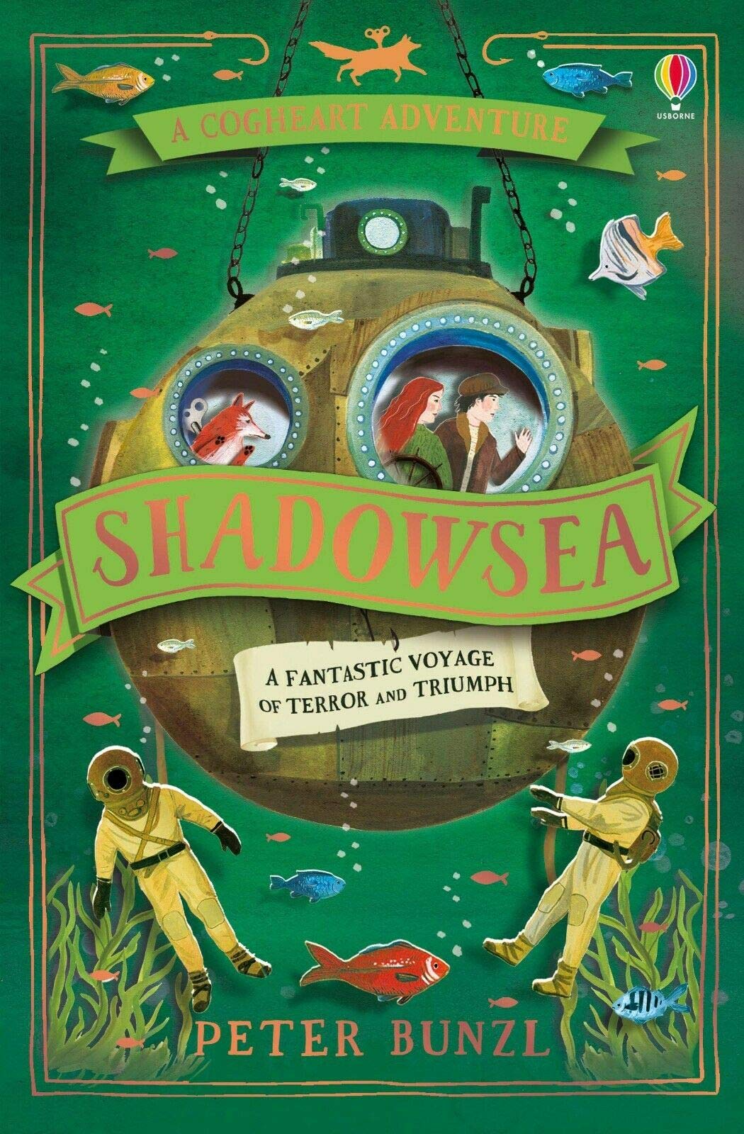Cogheart Series by Peter Bunzl, 4 paperback books for ages 9-12, featuring steampunk-inspired illustrations and covers.