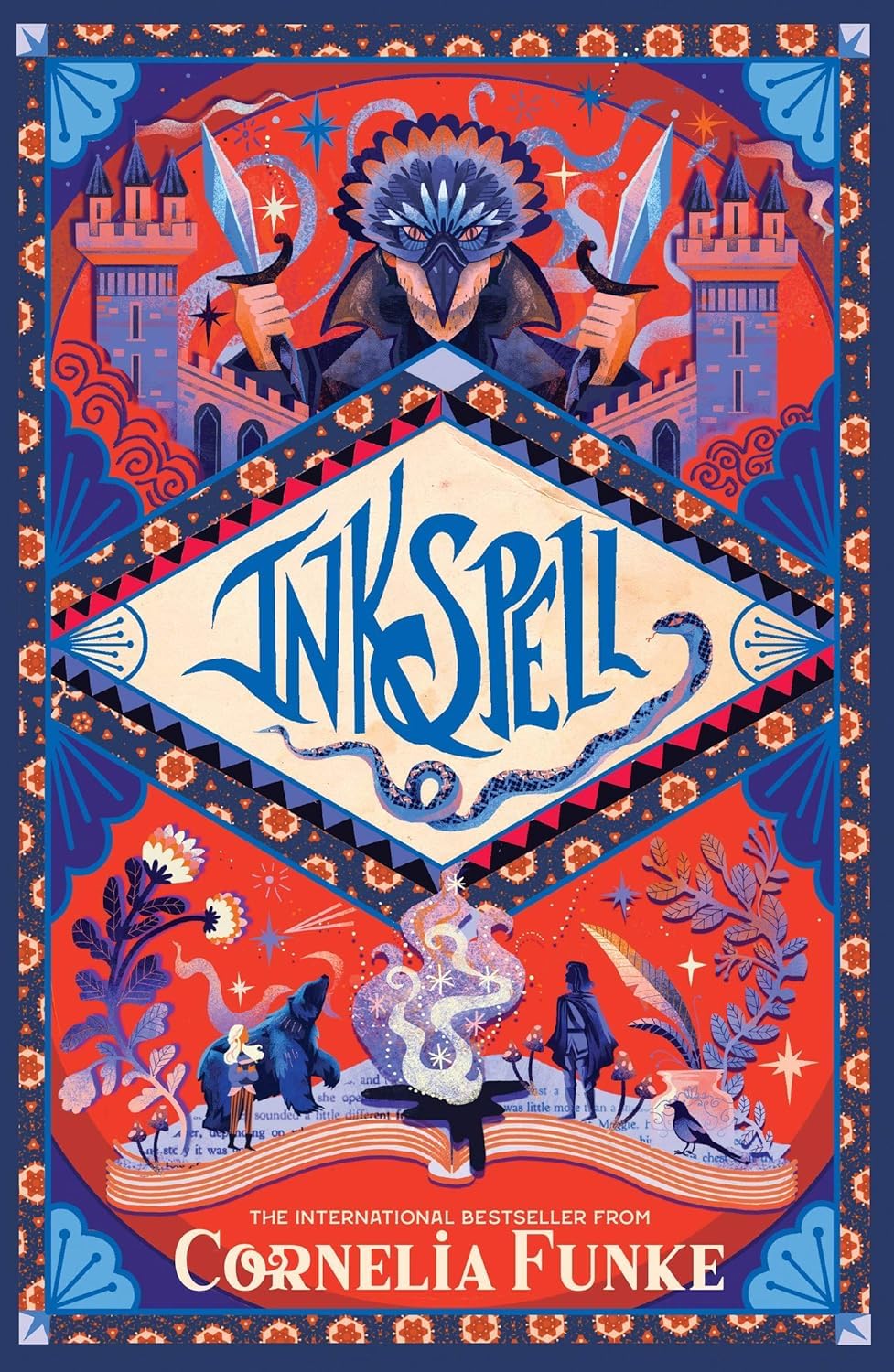 Inkheart Trilogy by Cornelia Funke, three paperback books set on a wooden surface with a cozy reading atmosphere.