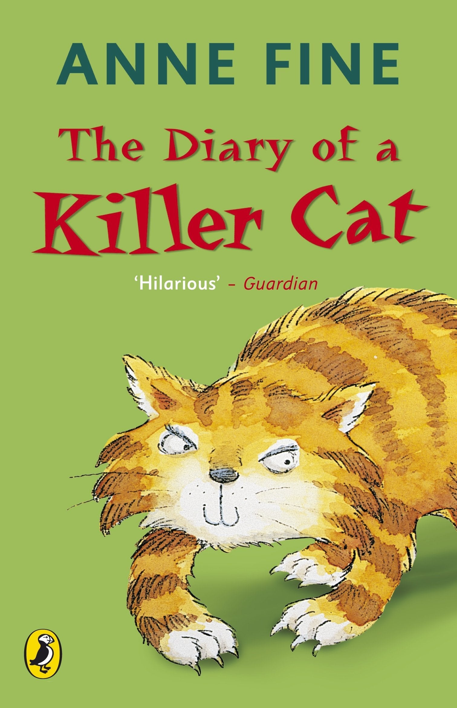 Killer Cat Series by Anne Fine, 6 paperback books collection set featuring colorful covers and playful cat illustrations.