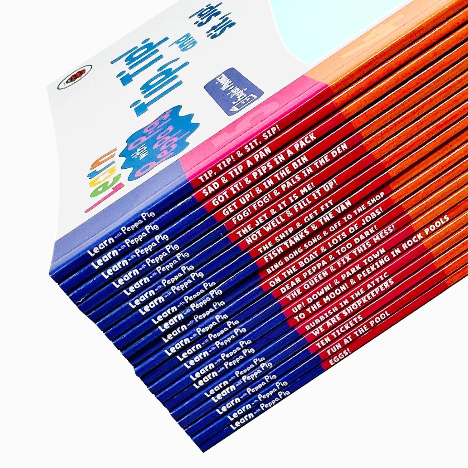 Peppa Pig Learn With Peppa Phonics Level 1 and 2 20-book collection set for ages 3-7 in paperback format.