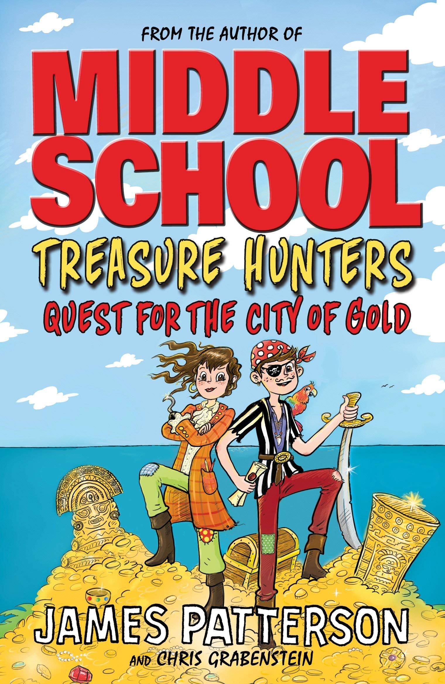 Middle School Treasure Hunters 5-book collection set by James Patterson, featuring colorful paperback covers and engaging illustrations.