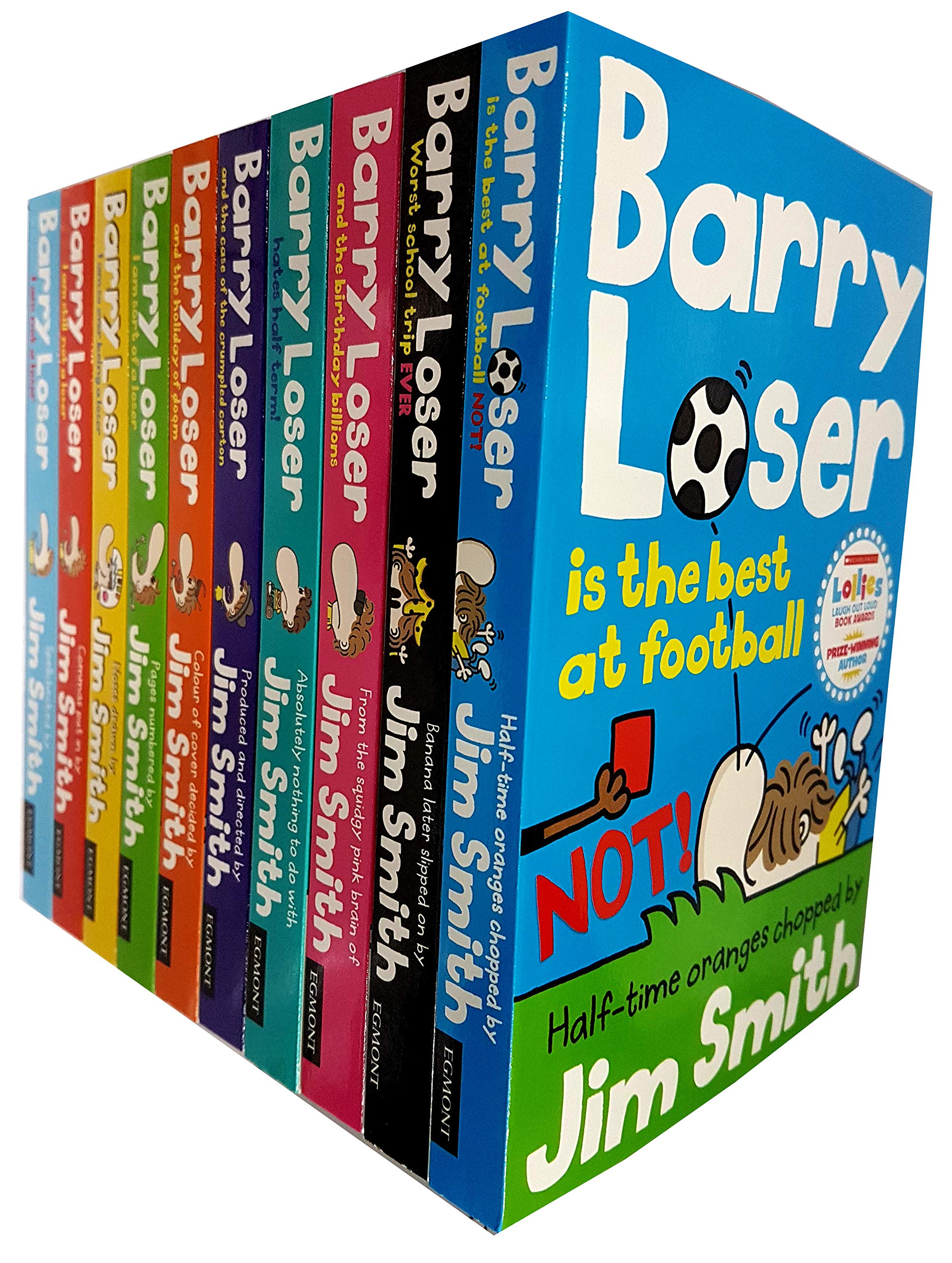 Barry Loser Series by Jim Smith, 10 paperback books collection for ages 7-11, featuring colorful covers and engaging illustrations.