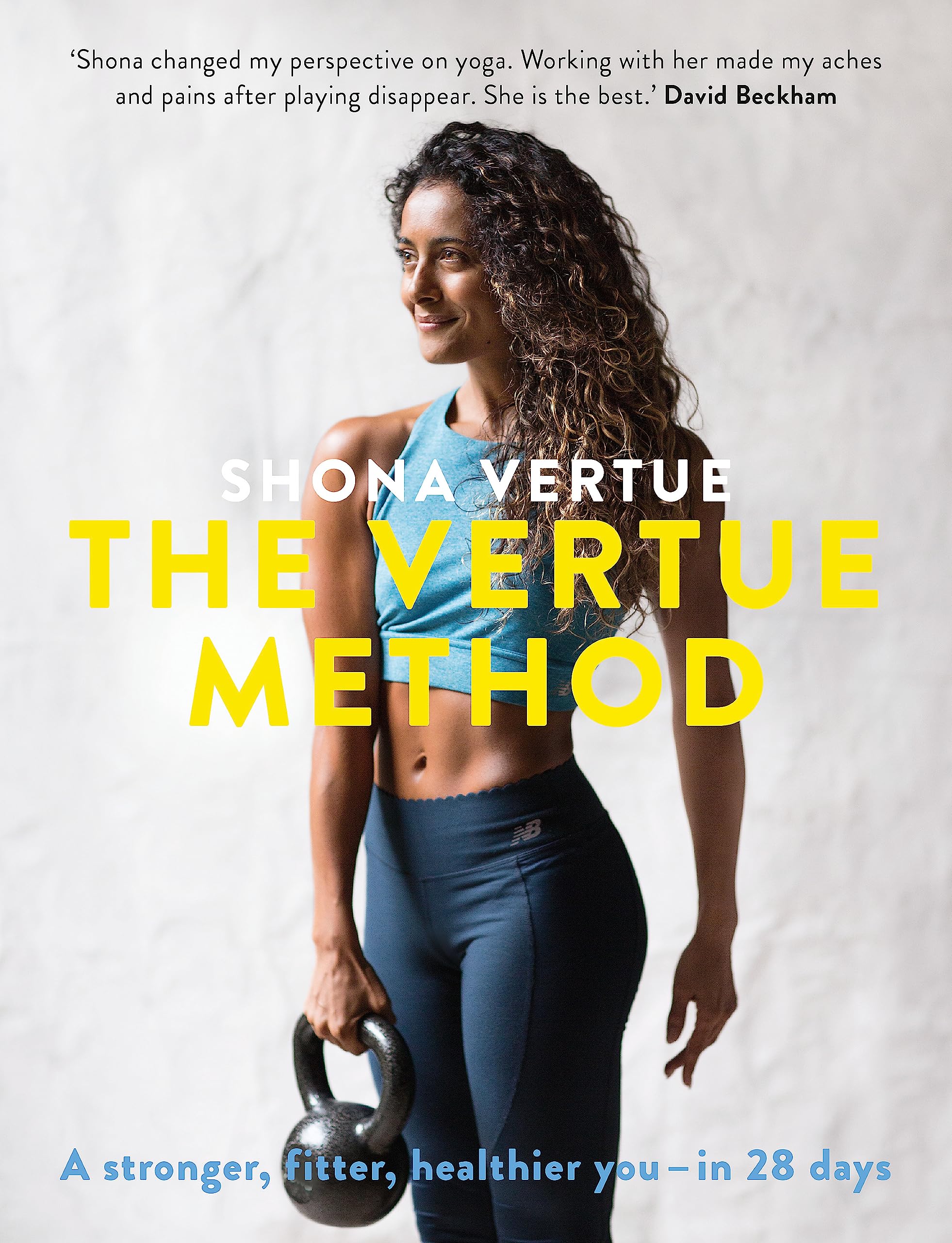 Paperback book "Stronger, Fitter You" by Shona Vertue, published by Yellow Kite, featuring a colorful cover design.