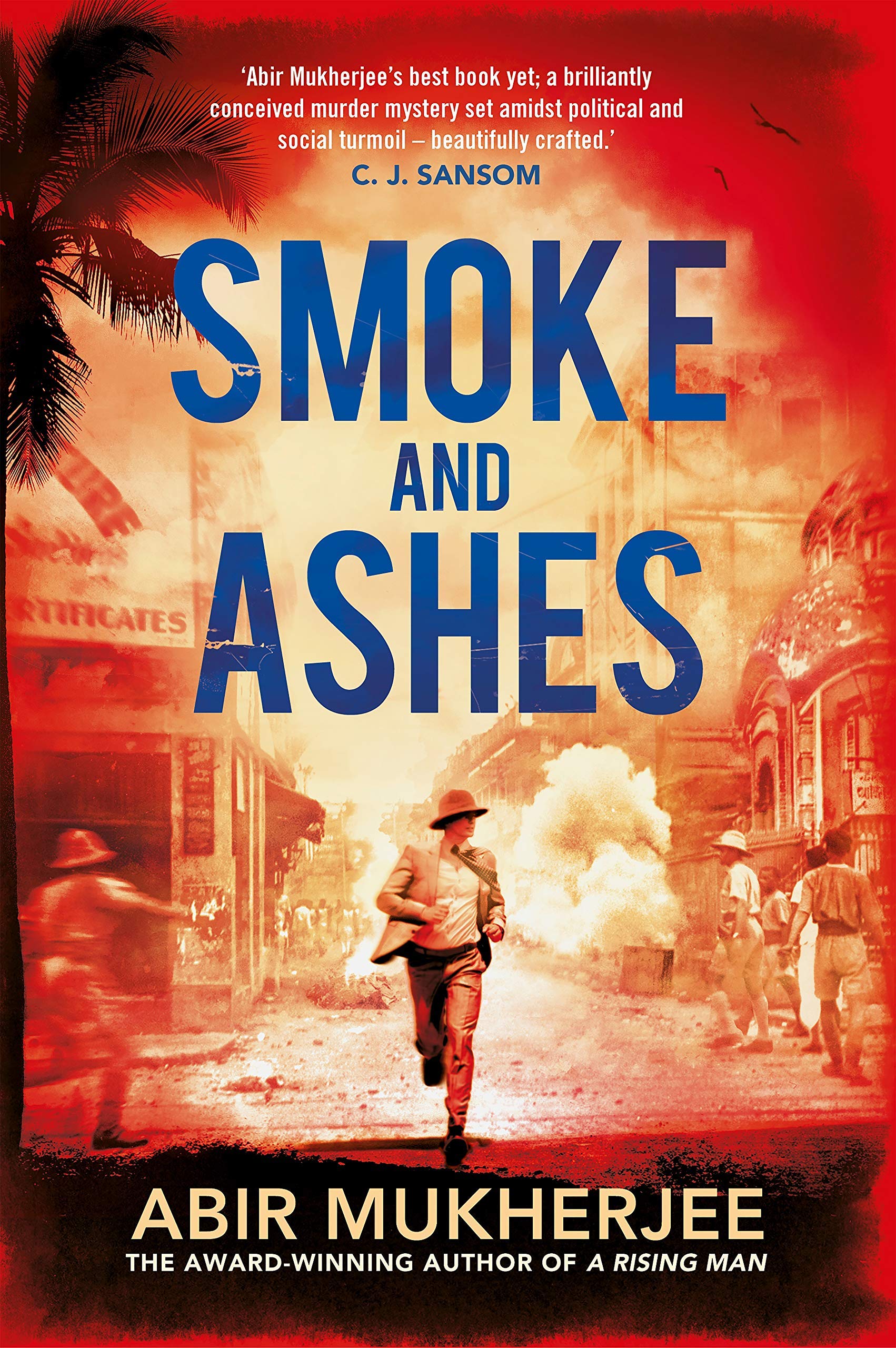 Three paperback books from the Sam Wyndham series by Abir Mukherjee, featuring vintage-style covers and spine designs.