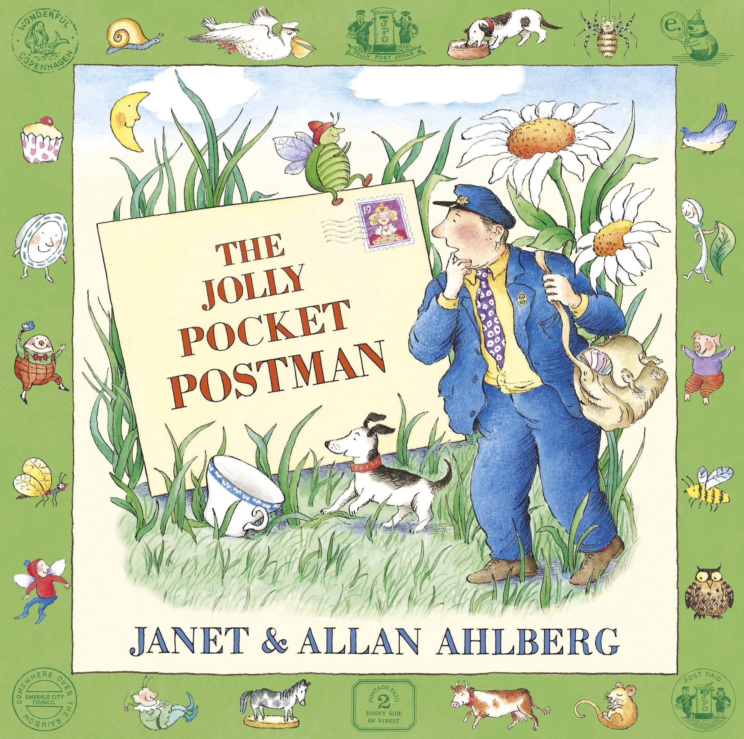 Jolly Postman hardback book collection by Allan Ahlberg, featuring three colorful children's books for ages 3-7.