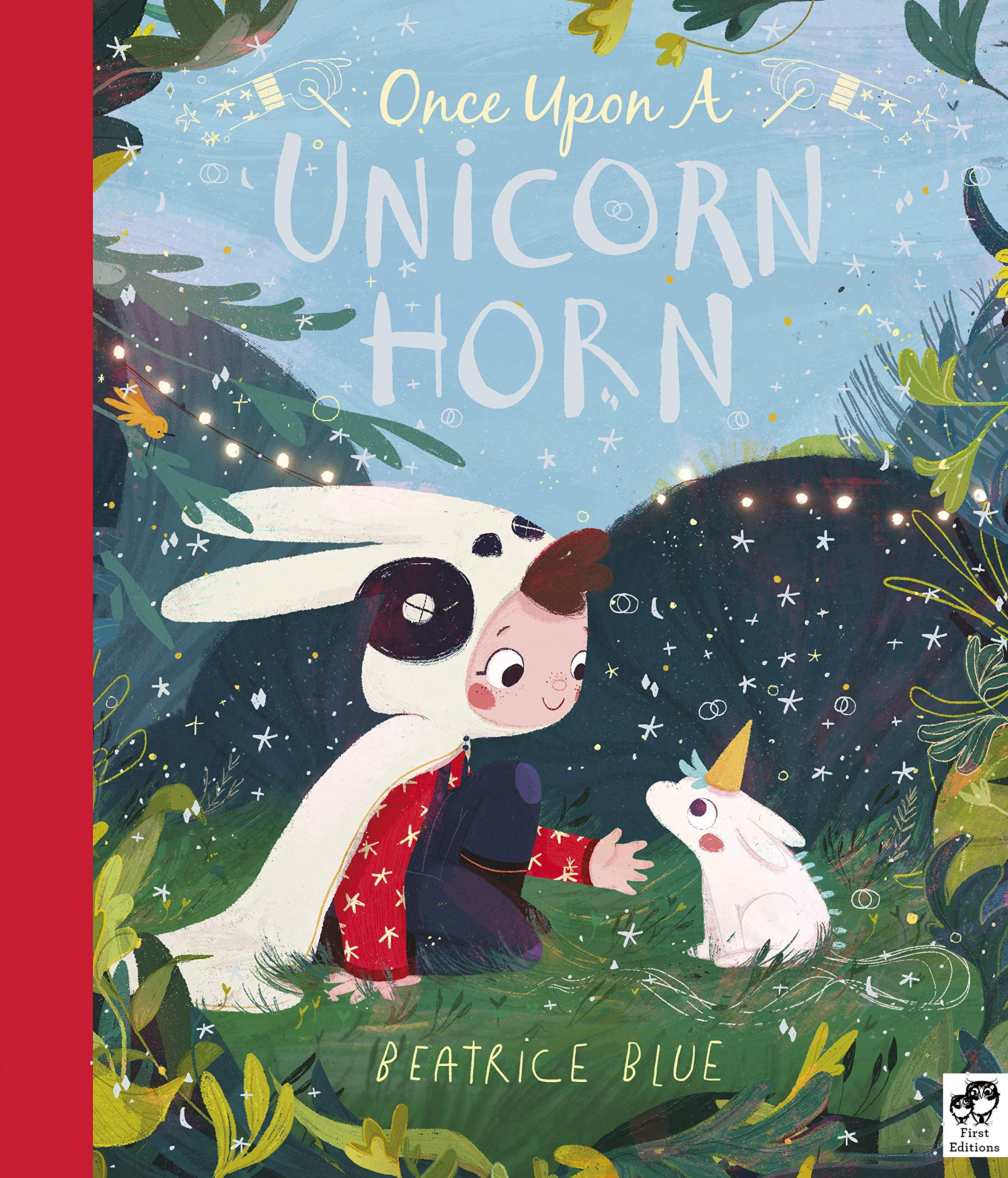 Two paperback children's books by Beatrice Blue, "Once Upon a Unicorn Horn" and "Once Upon a Dragon's Fire."