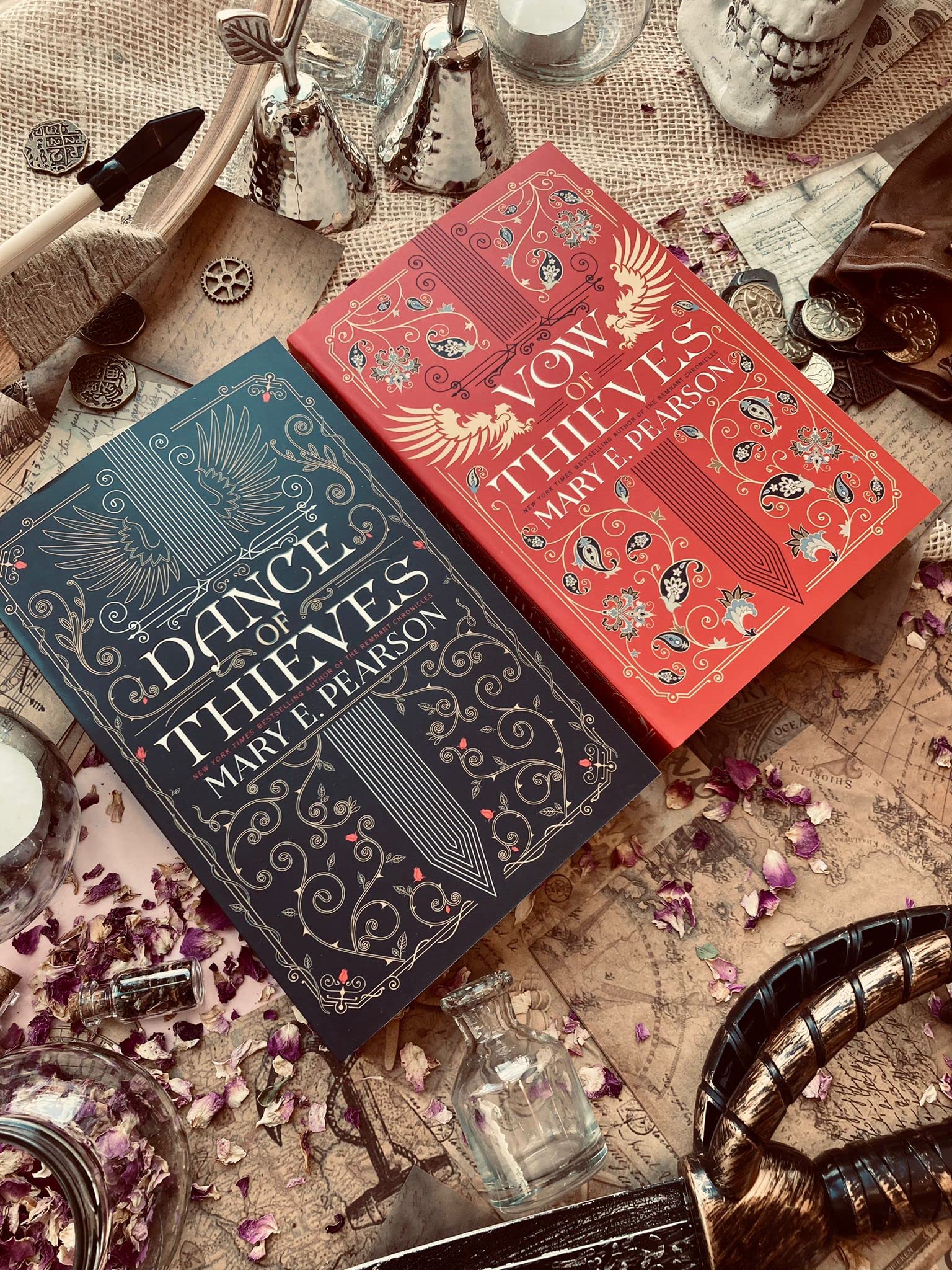 Cover image of "Dance of Thieves" by Mary E. Pearson, a young adult fantasy novel in paperback published by Hodder and Stoughton.