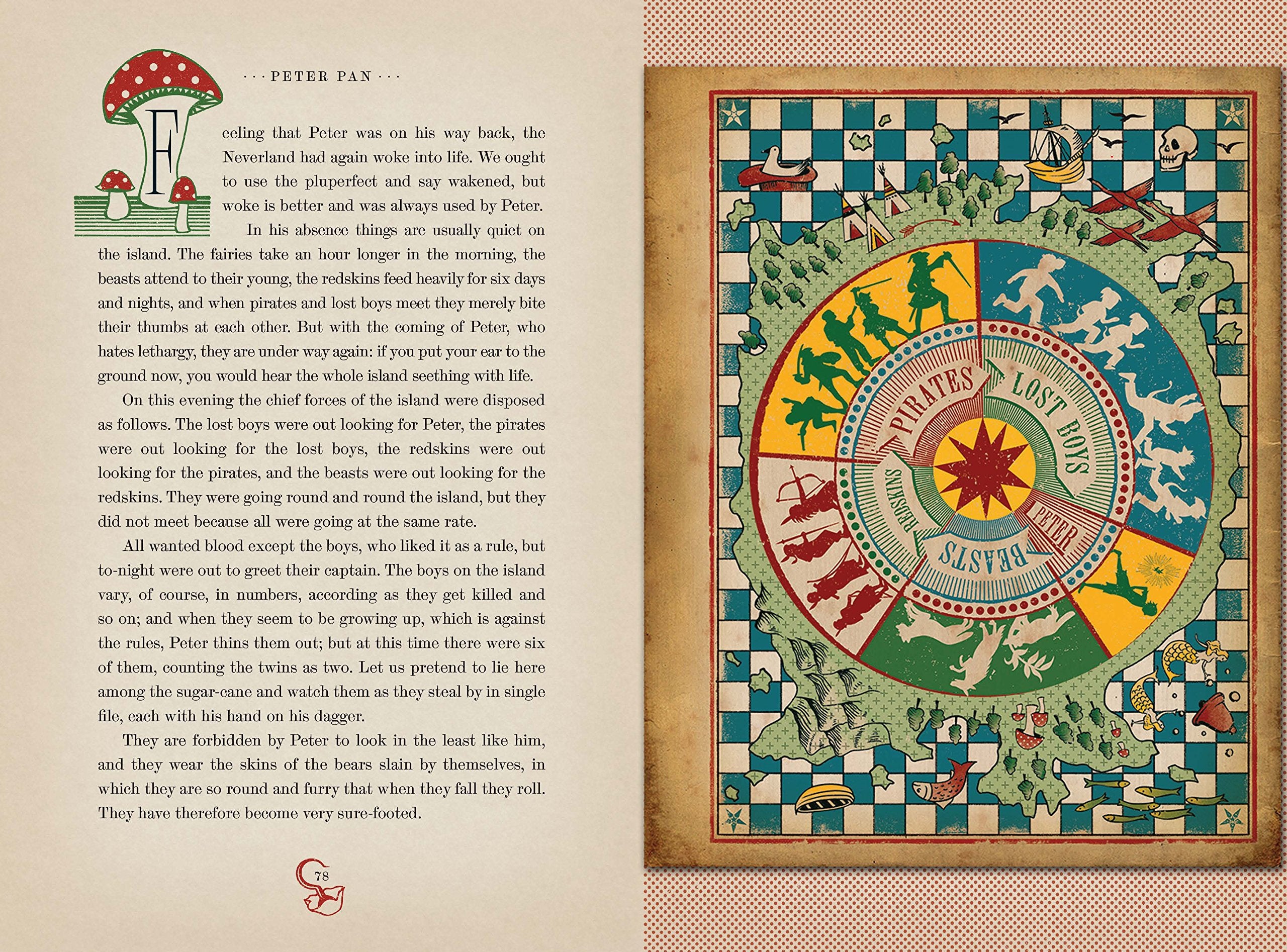Hardback MinaLima Edition of Peter Pan by J. M. Barrie, featuring vibrant illustrations for ages 5–8.