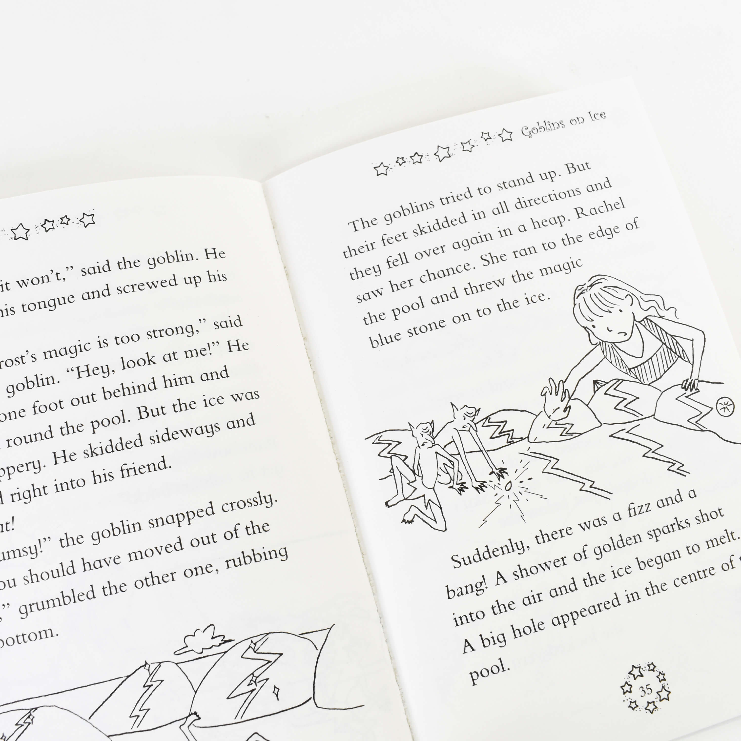 Open view of Daisy Meadows Rainbow Magic 21-book collection set featuring colorful covers of fairies and magical adventures for children.