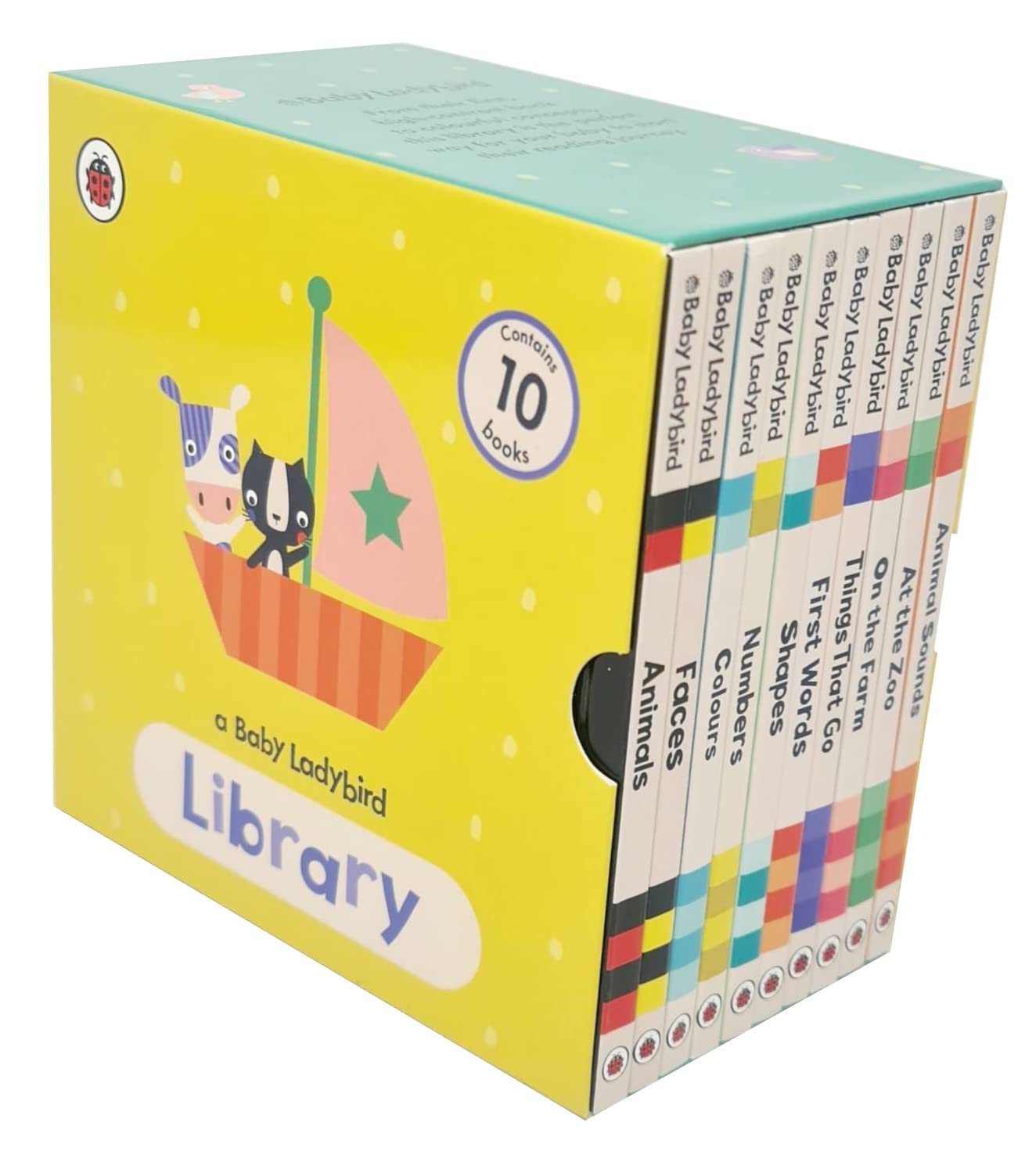 A Baby Ladybird Library 10 Books Collection Set front cover box - board books for ages 0-5