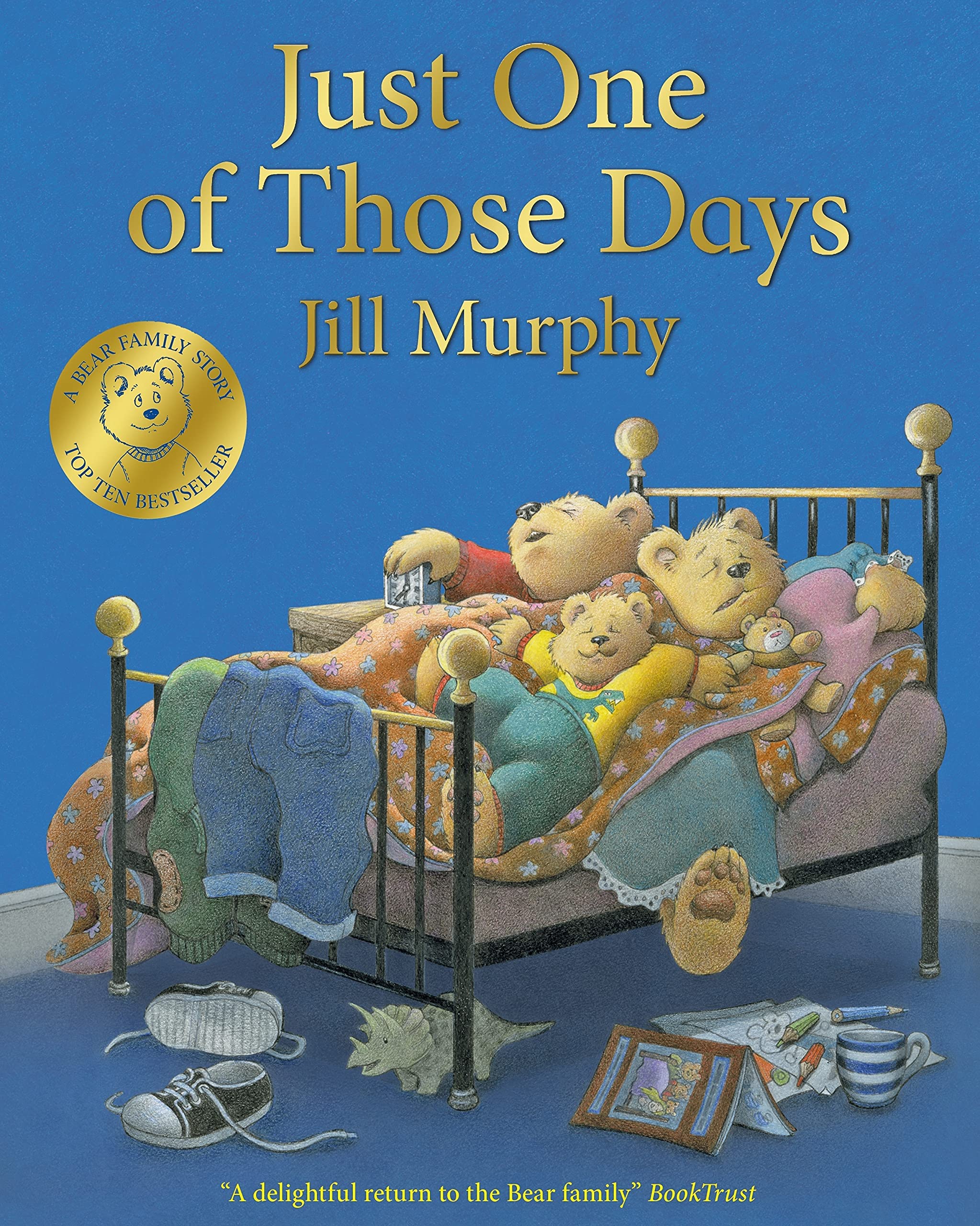 Inside page spread from a Jill Murphy Bear Family picture book showing illustrated artwork and text