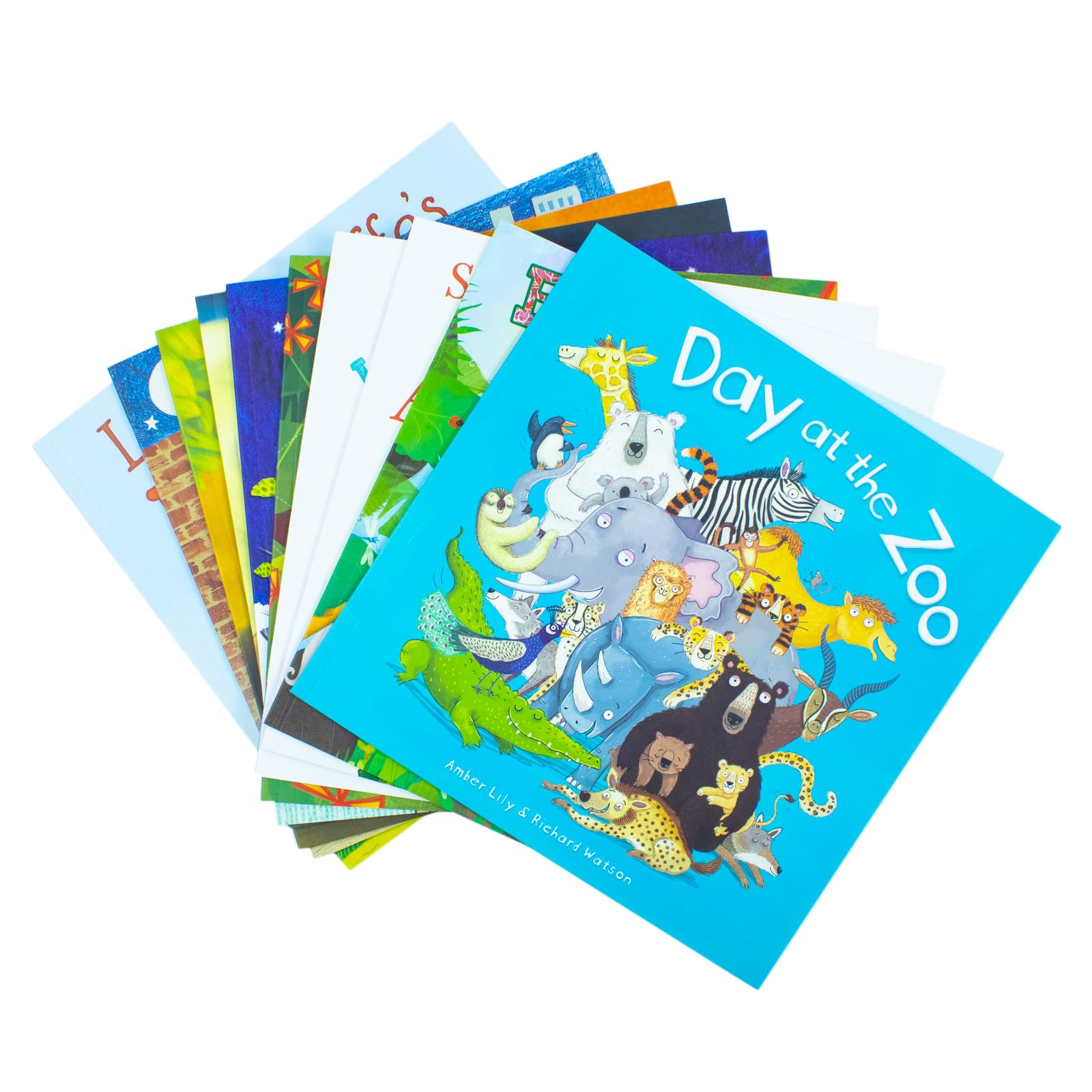 Individual book covers from the set including Elephants and Toucan't paperback storybooks