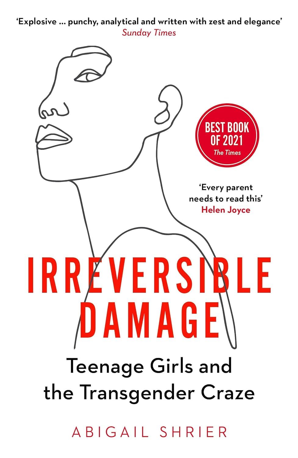 Close-up back cover view of Abigail Shrier's Bad Therapy and Irreversible Damage paperback collection