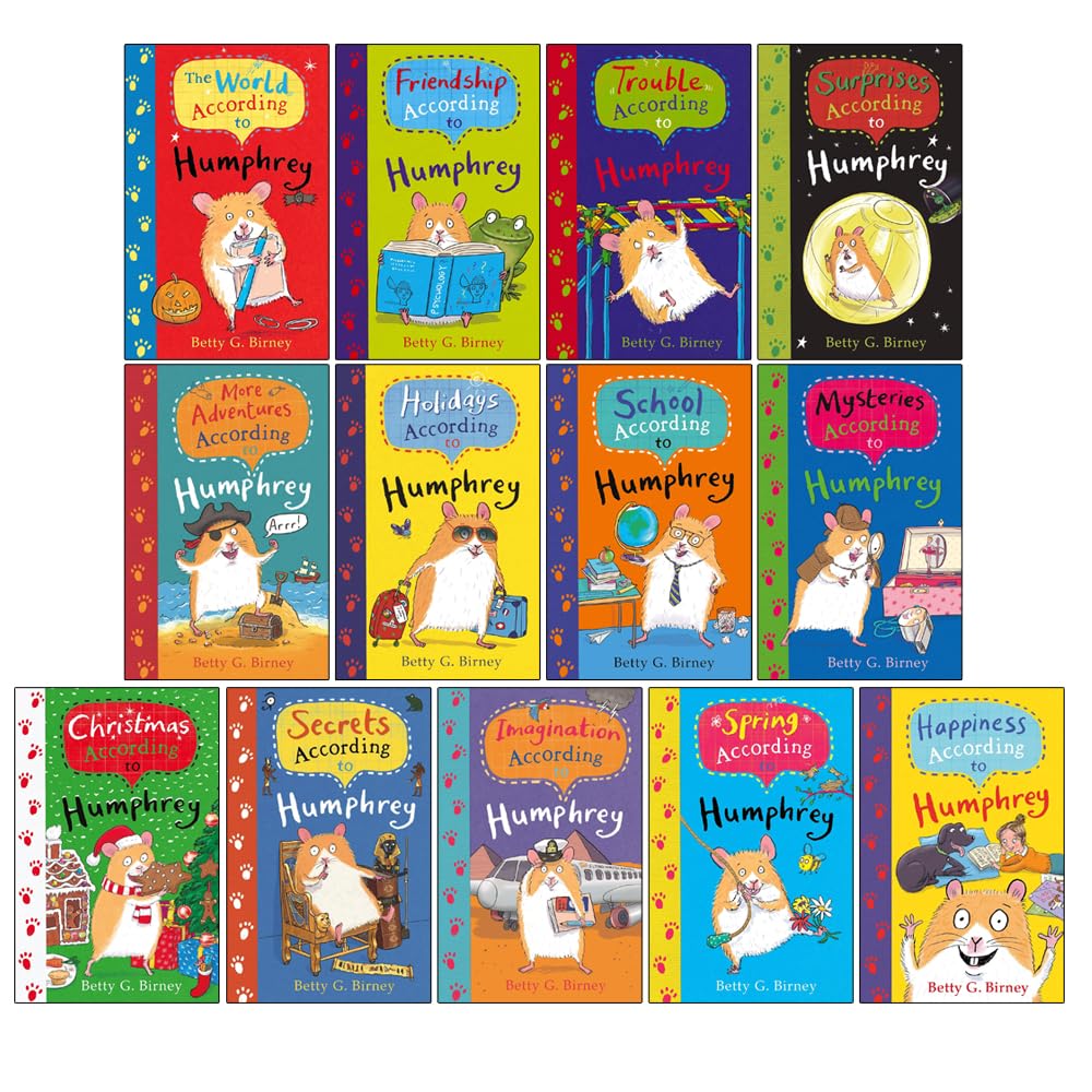 According to Humphrey 12 Books Collection Set by Betty G. Birney - front cover of the paperback box set