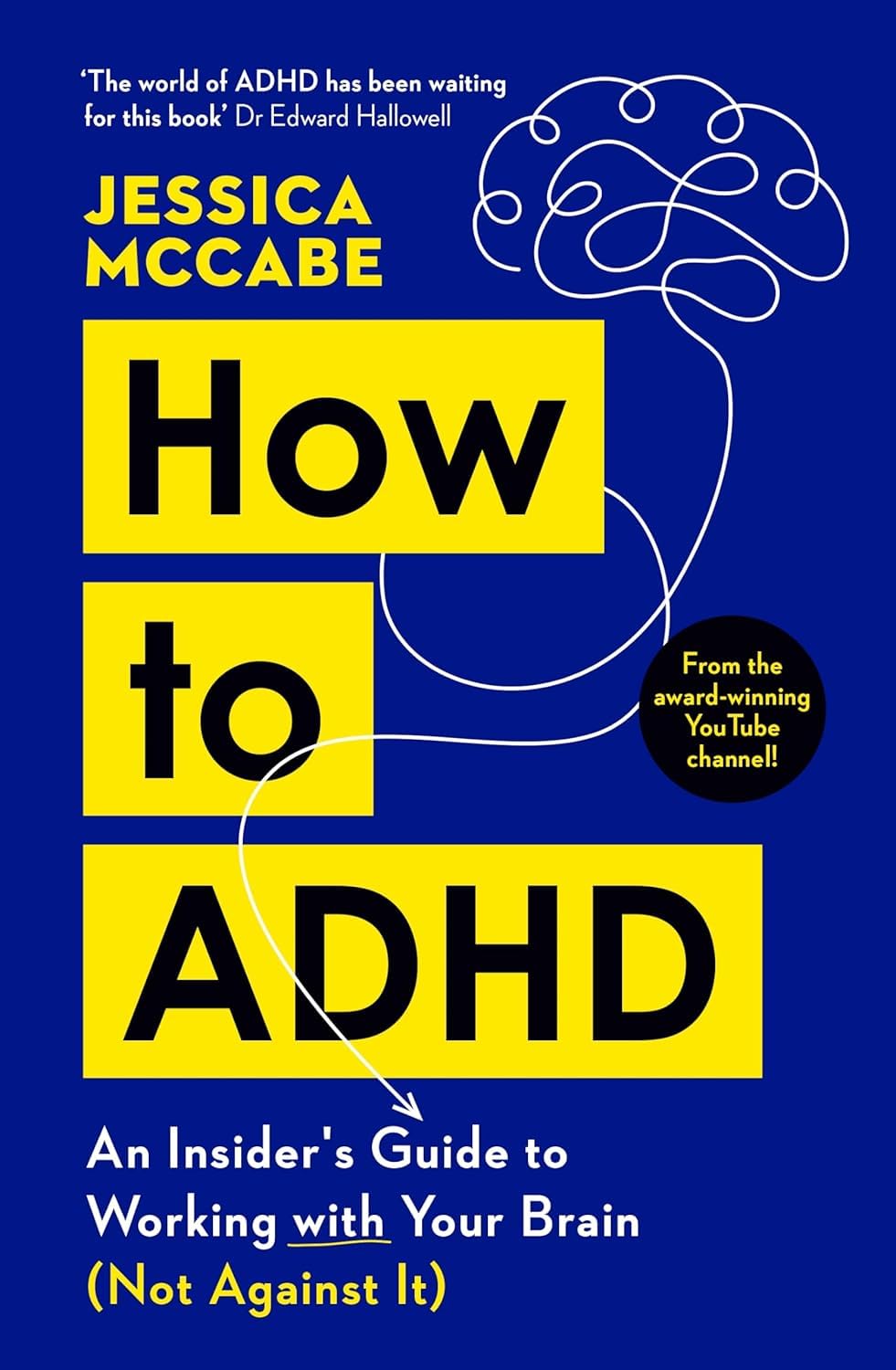 Stacked view of the ADHD 3 Books Collection Set paperback spines showing Your Brain's Not Broken, ADHD 2.0, and How to ADHD