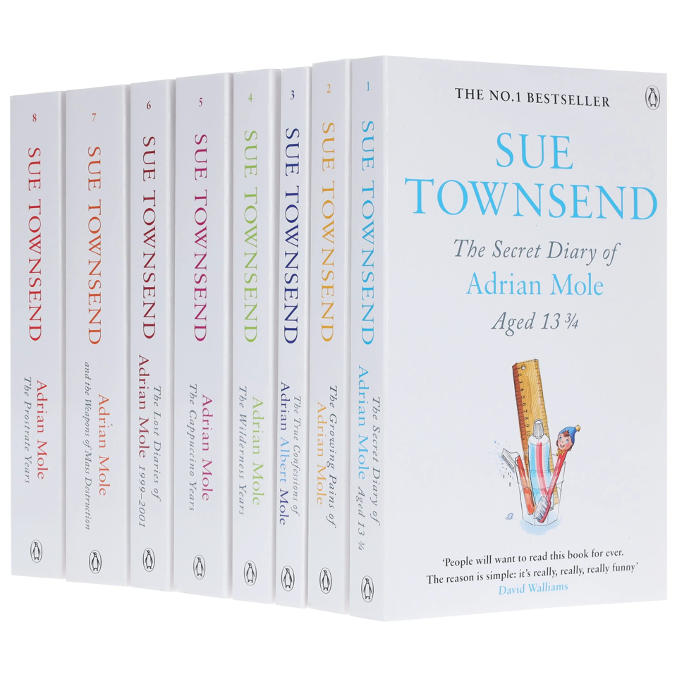 Adrian Mole 8 Books Collection Set by Sue Townsend - front cover of the complete paperback boxset