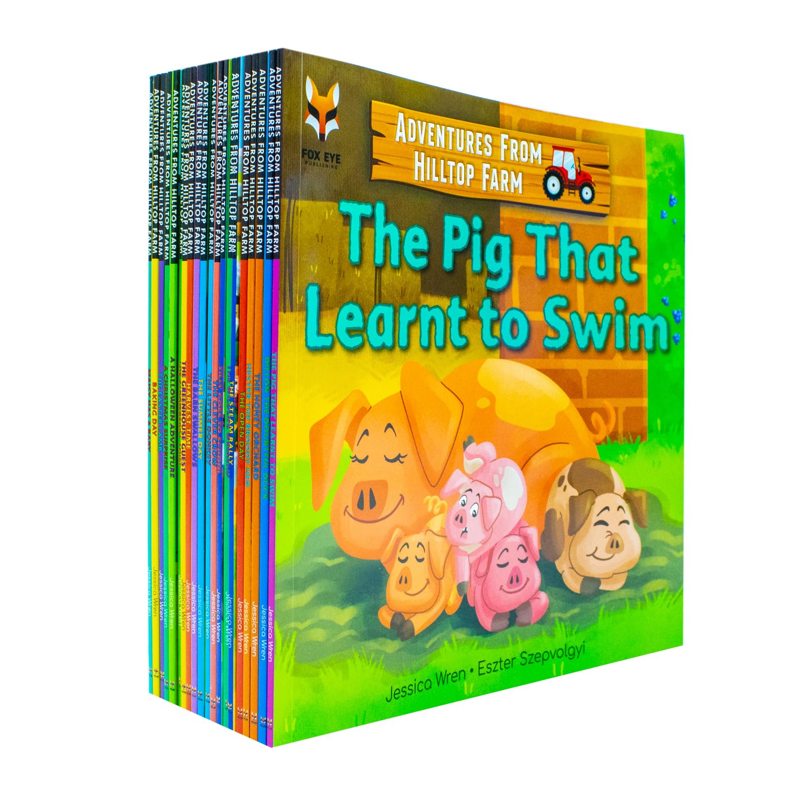 Additional angle of the Adventures From Hilltop Farm 20-book paperback collection set