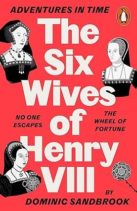 Close-up of The Six Wives of Henry VIII and Cleopatra Queen of the Nile paperback covers from the Adventures in Time set