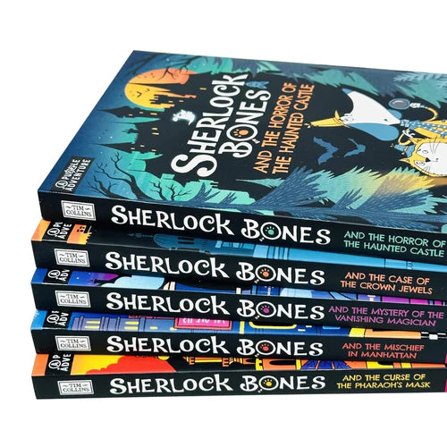 Sherlock Bones and the Case of the Crown Jewels paperback cover, book 1 in the Adventures of Sherlock Bones series