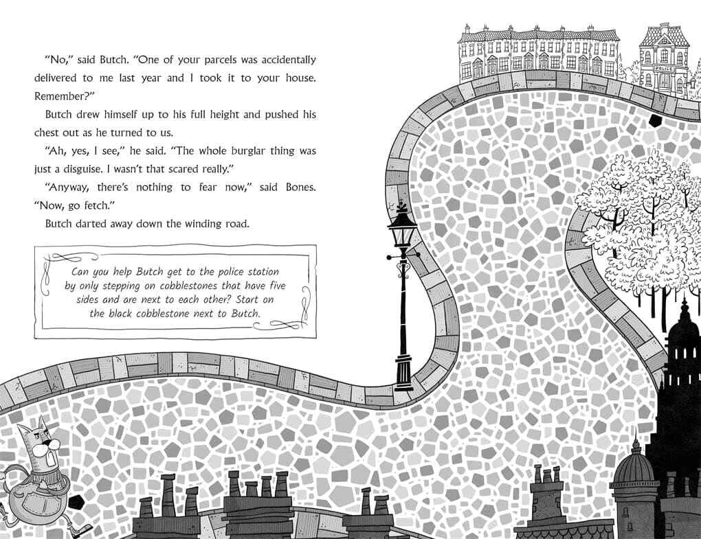 Sherlock Bones and the Mystery of the Vanishing Magician paperback cover, book 3 in the Adventures of Sherlock Bones series